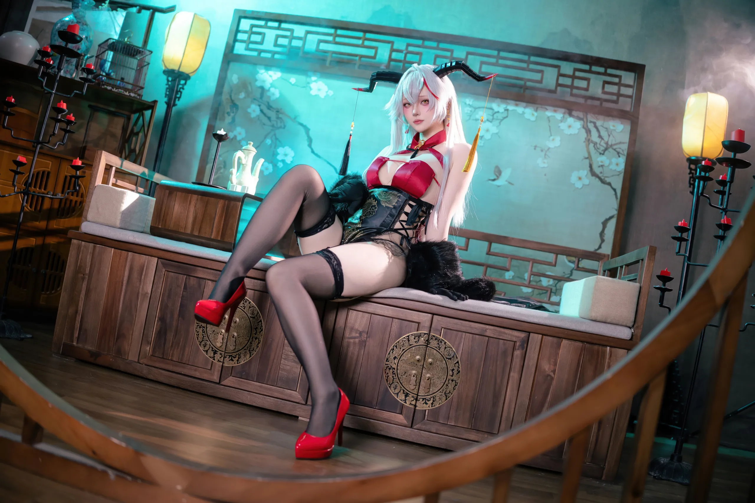 Đọc truyện hentai Tuyển tập Albums siêu phẩm Cosplay - Chap 1125 - Yukako - Azur Lane Aegir Cheongsam