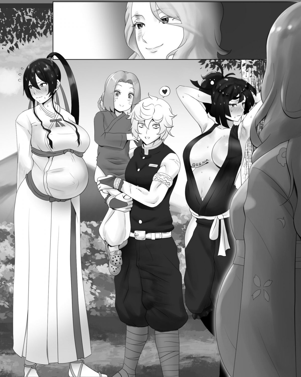 Đọc truyện hentai Gabimaru ga Arata na Tsuma-tachi o Te ni Ireru - CG - không thoại