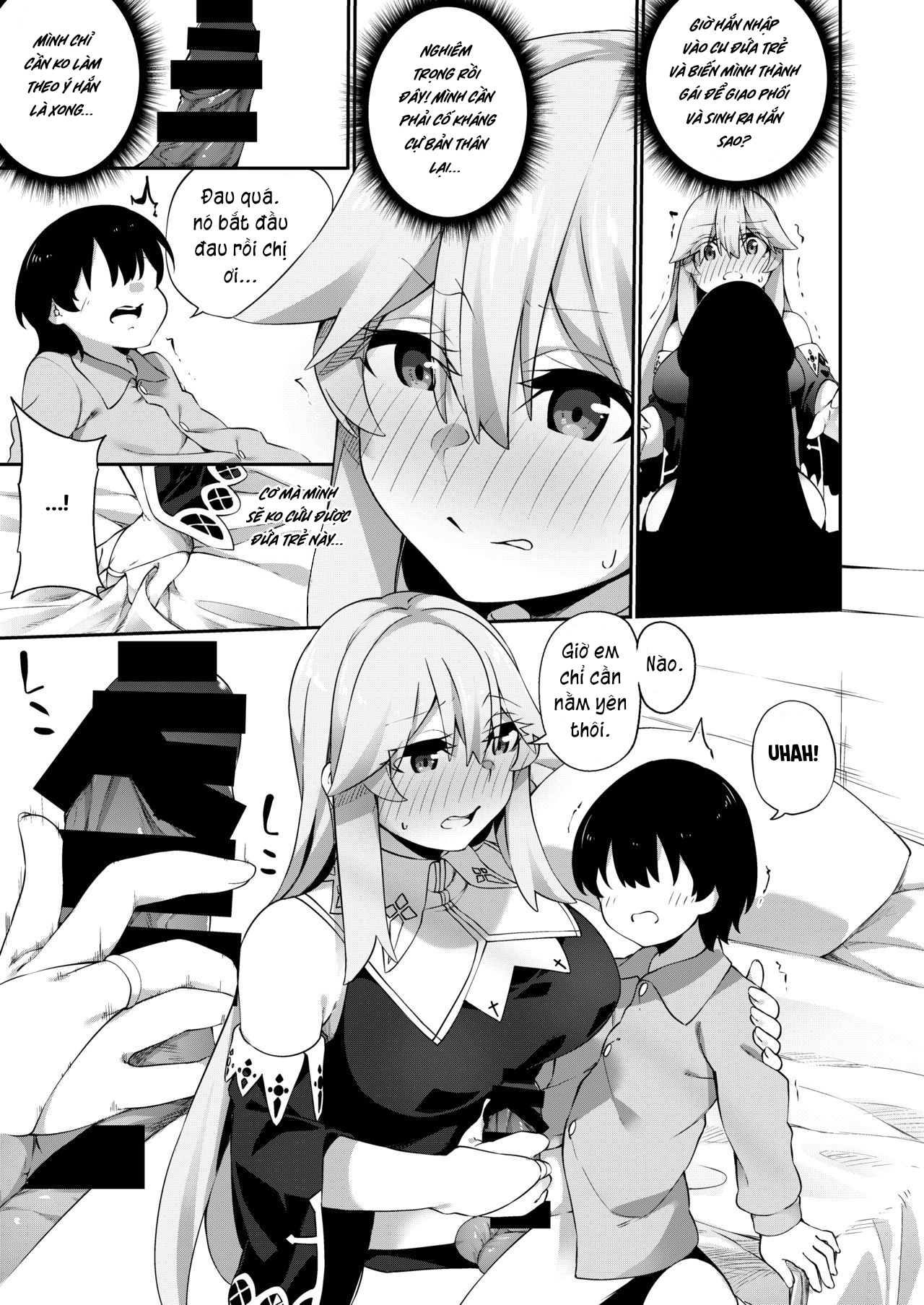 Đọc truyện hentai TS Sister, Kodomo no Tame ni Ganbarimasu ♀!! - Chap 2: Happy end.