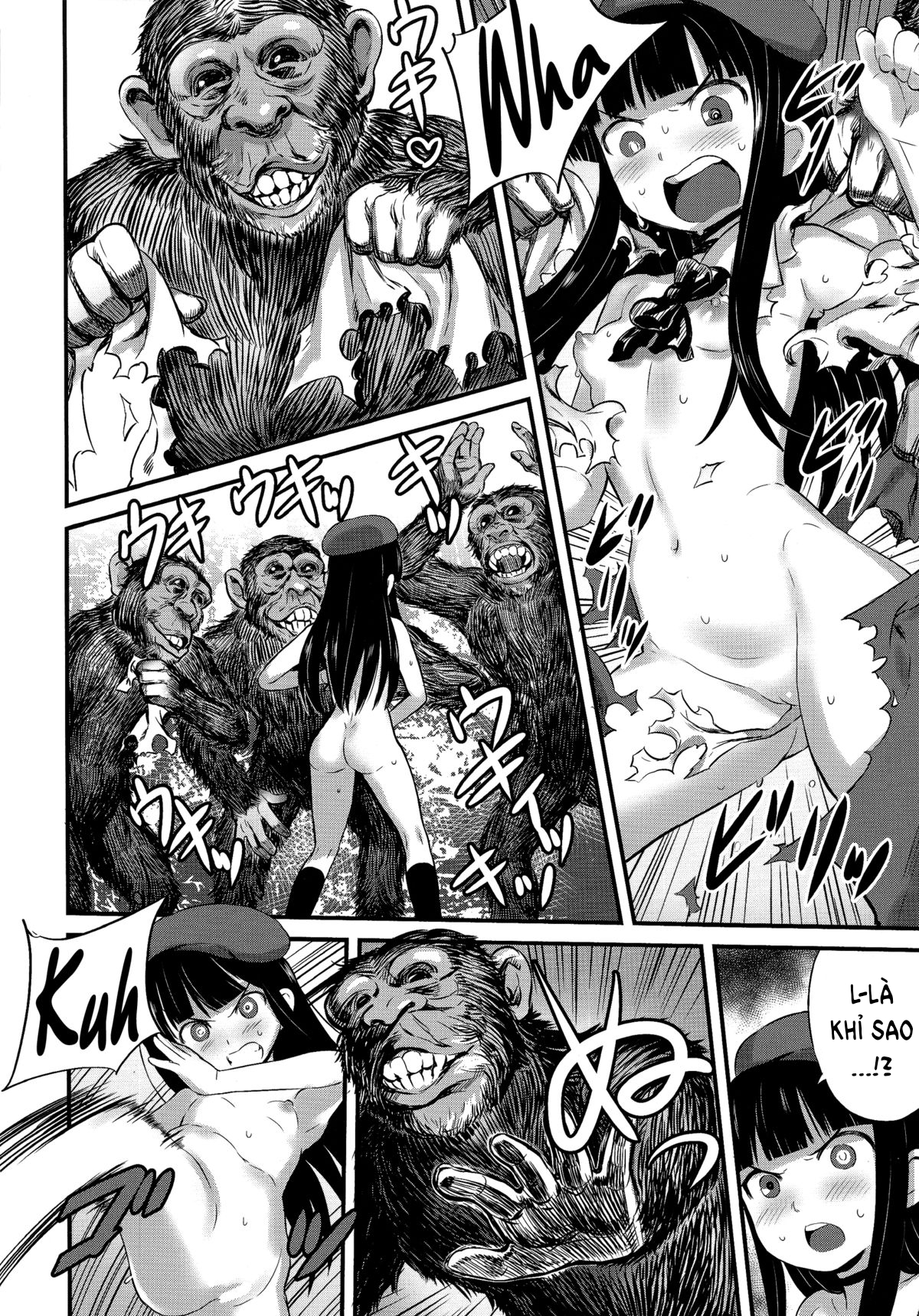 Đọc truyện hentai Công chúa khoả thân Honoka 2. Buổi triển lãm giao phối: Làm tình cùng với khỉ - Chap 1