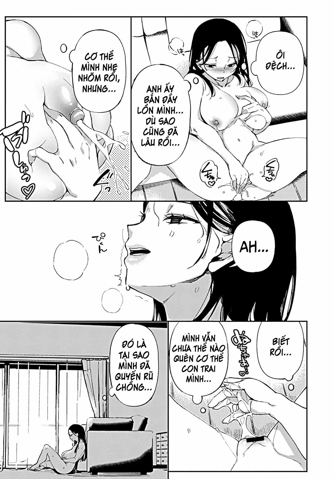 Đọc truyện hentai Jitsubo no Kyonyuu o Musaboru Shota wa Aijou to Bonyuu o Sosogareru - Oneshot