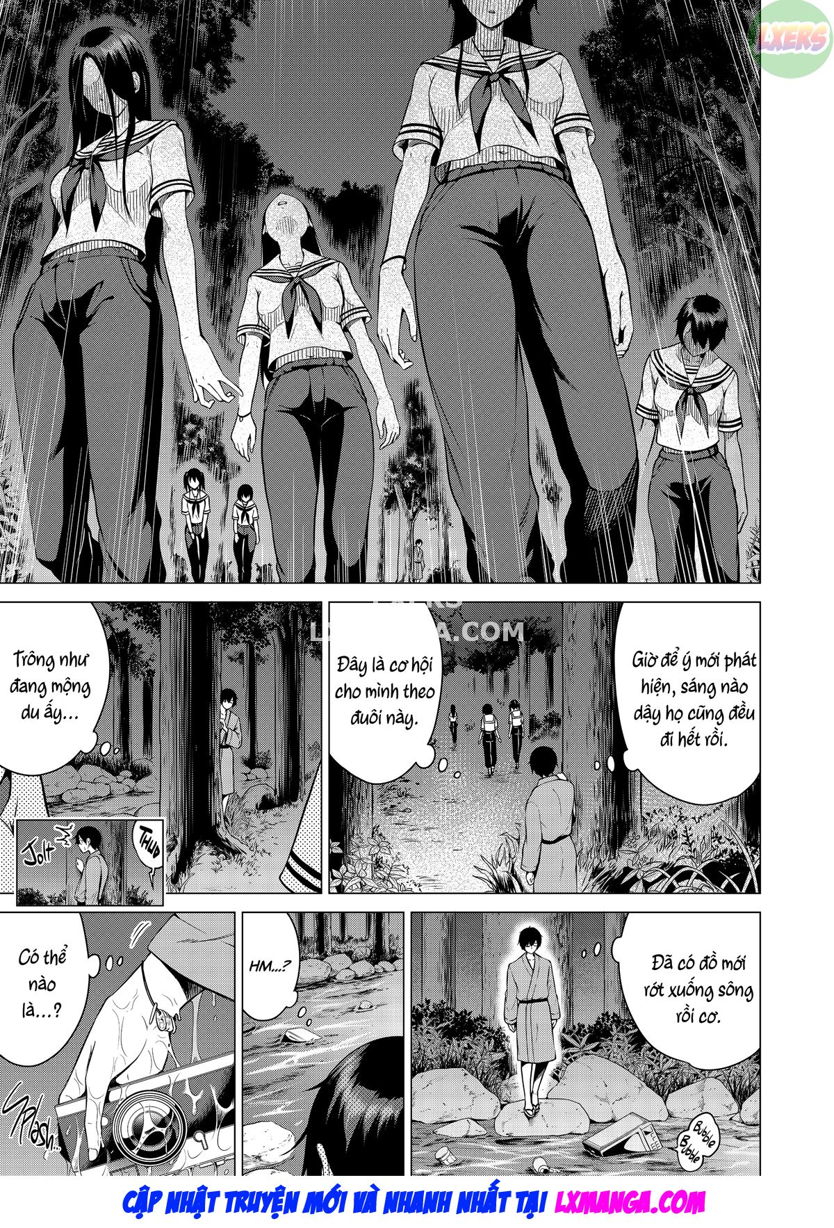 Đọc truyện hentai Nanaka no Rakuen ~Inaka no Gakkou de Bishoujo Harem - Chap 5: Slippery Sisters