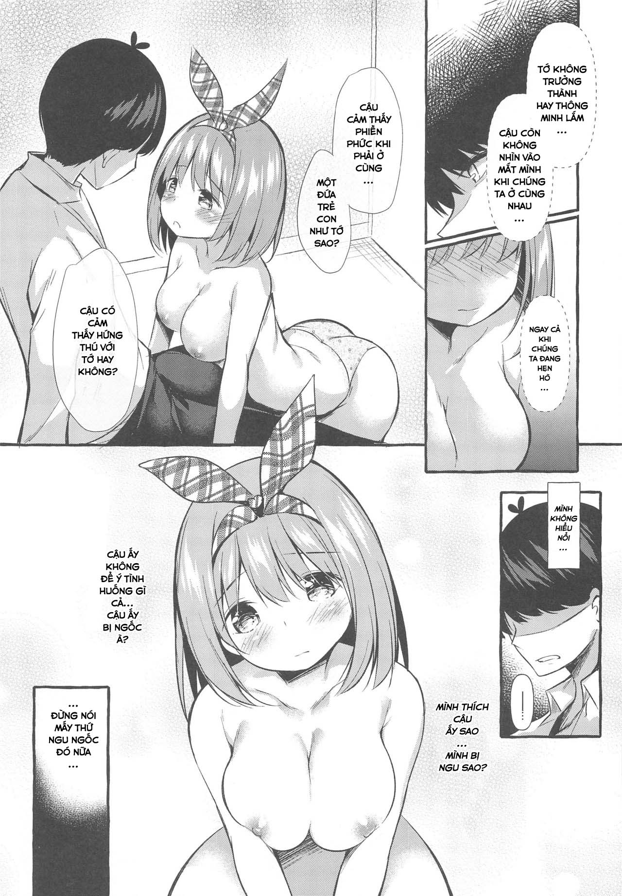 Đọc truyện hentai Yotsuba to Shichakushitsu de H Shiyo (Gotoubun no Hanayome) - Oneshot