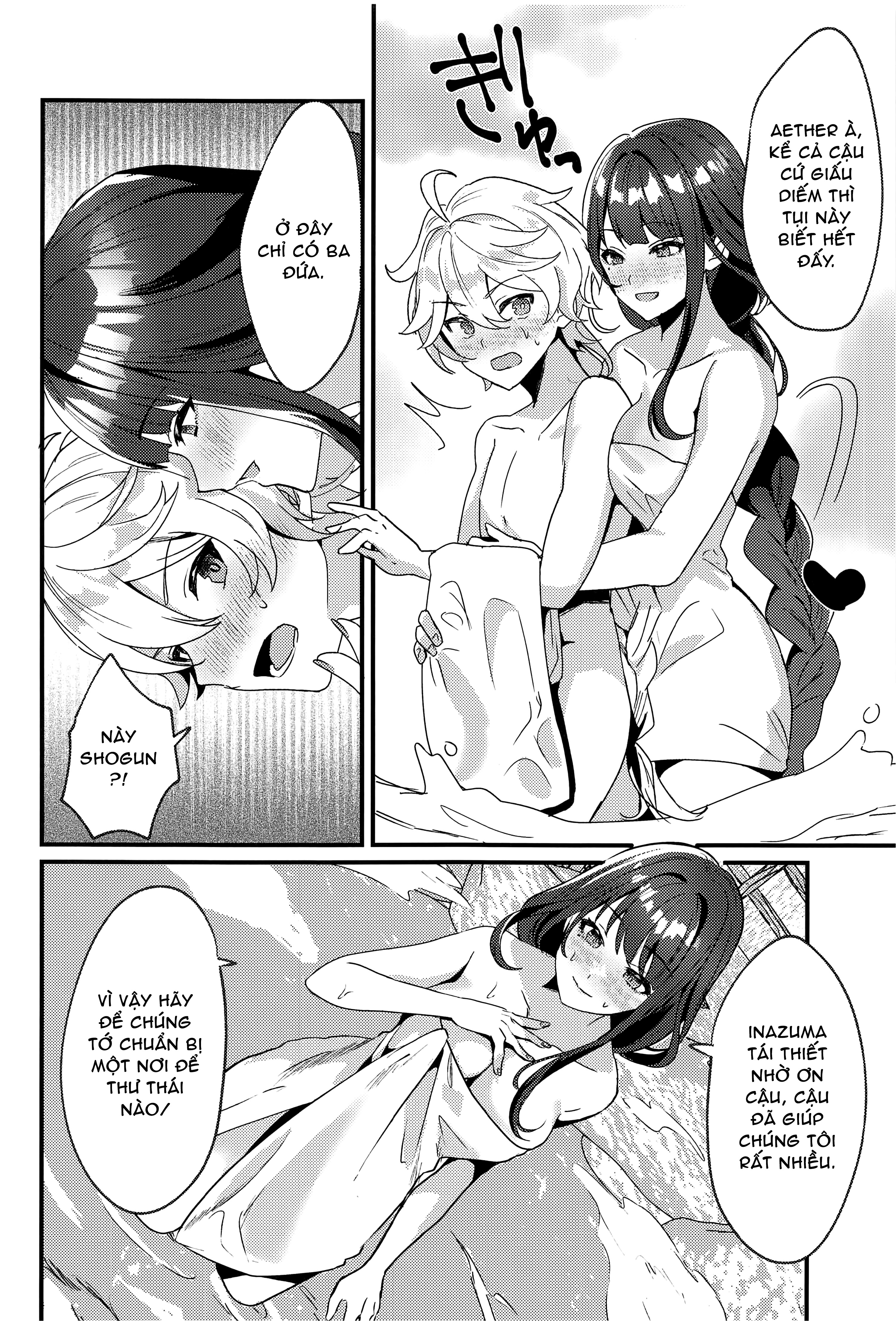 Đọc truyện hentai Kì nghỉ tại suối nước nóng Inazuma - Khổ thân ông cháu:))))