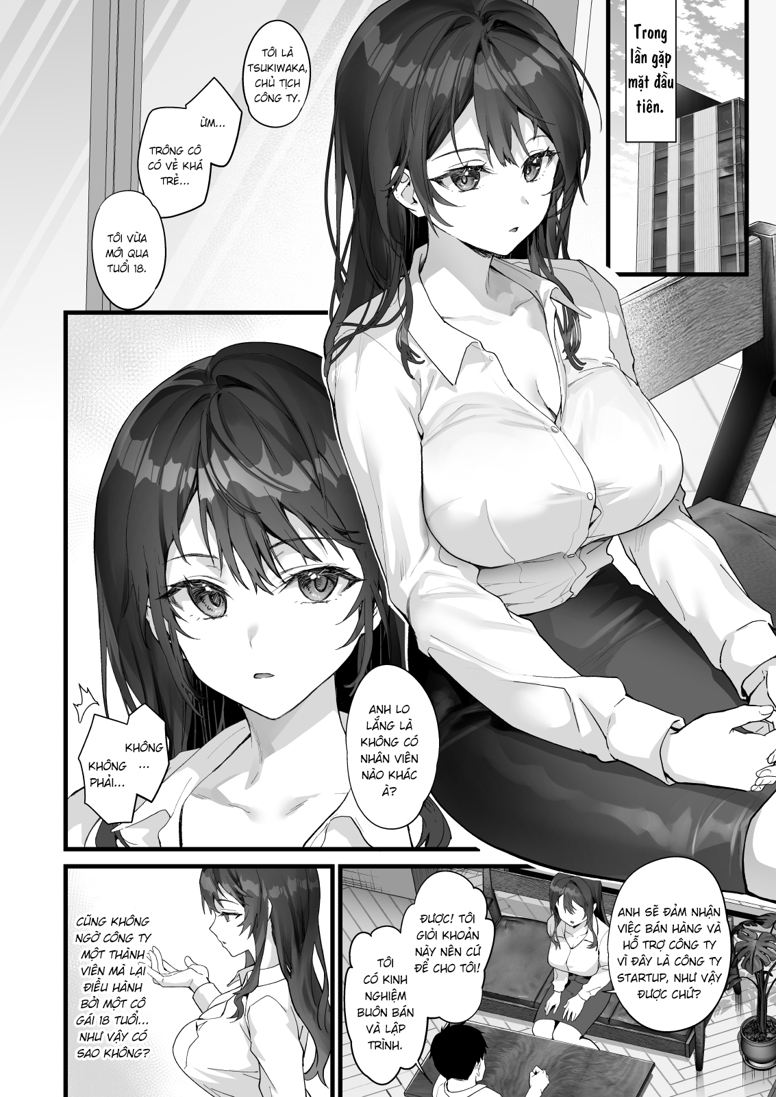 Đọc truyện hentai Bà sếp bỏ học thích anh nhân viên giống cha mình - Oneshot