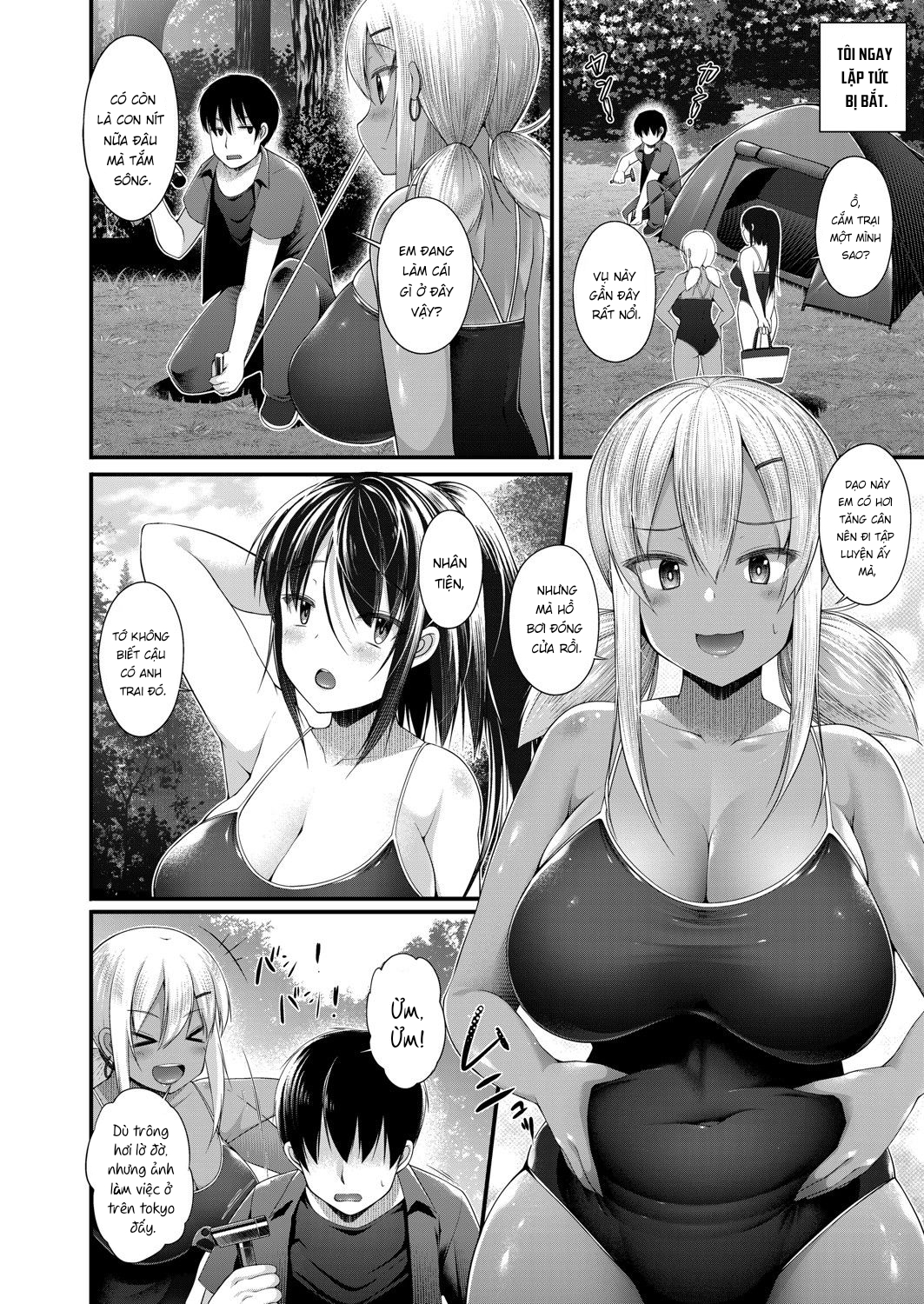 Đọc truyện hentai Hitori Camp o Shite itara Kuro Gal JK na Imouto to Imouto no Tomodachi ga Rannyuu shite kita Kekka Zenpen - Chap 1