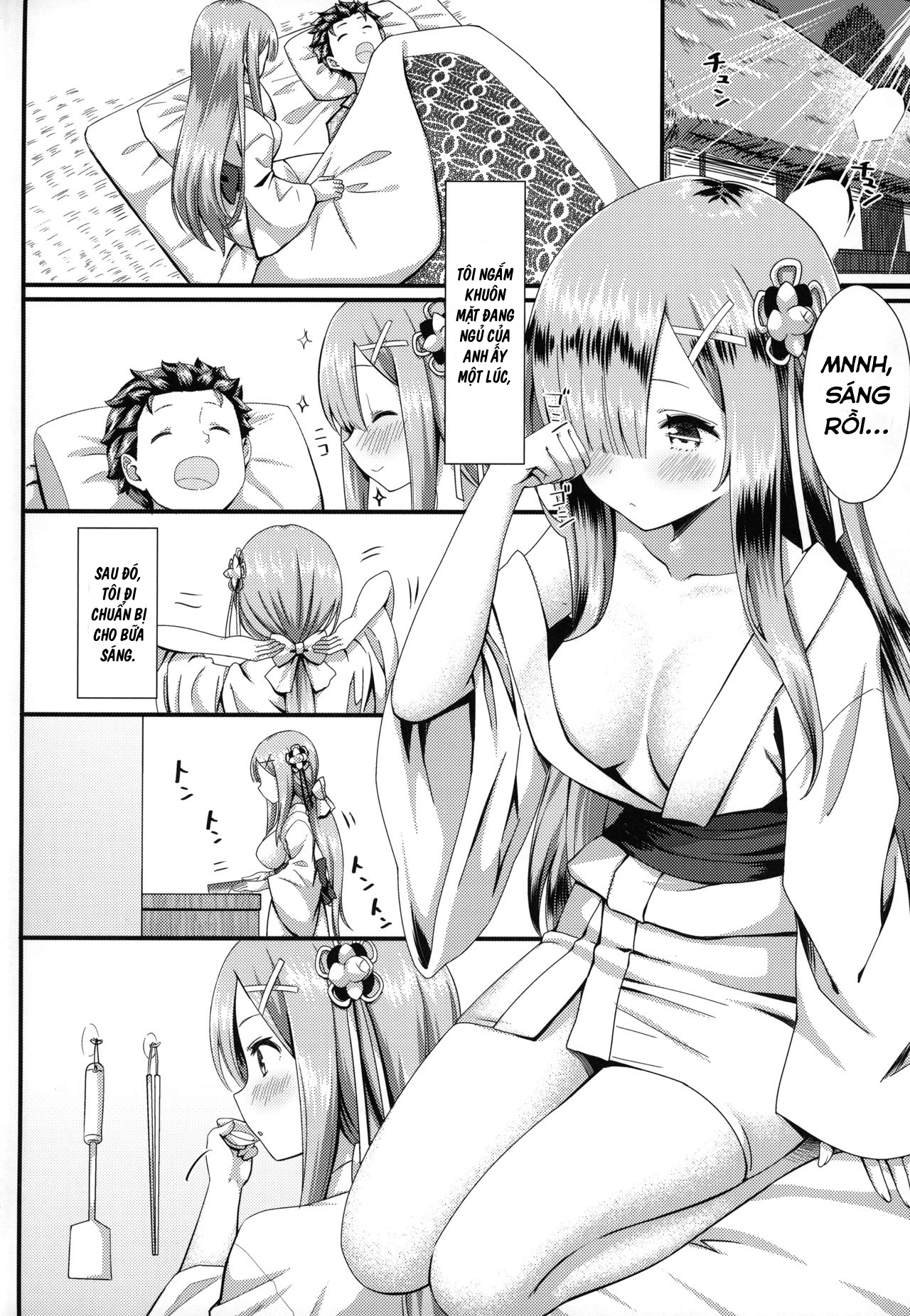 Đọc truyện hentai Rem to Ichakora Seikatsu - Oneshot