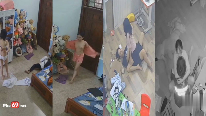 ⁣Hack Camera Hai chị em nhà này vờn địt nhau khi bố mẹ đi vắng (Full Ngày và Đêm)