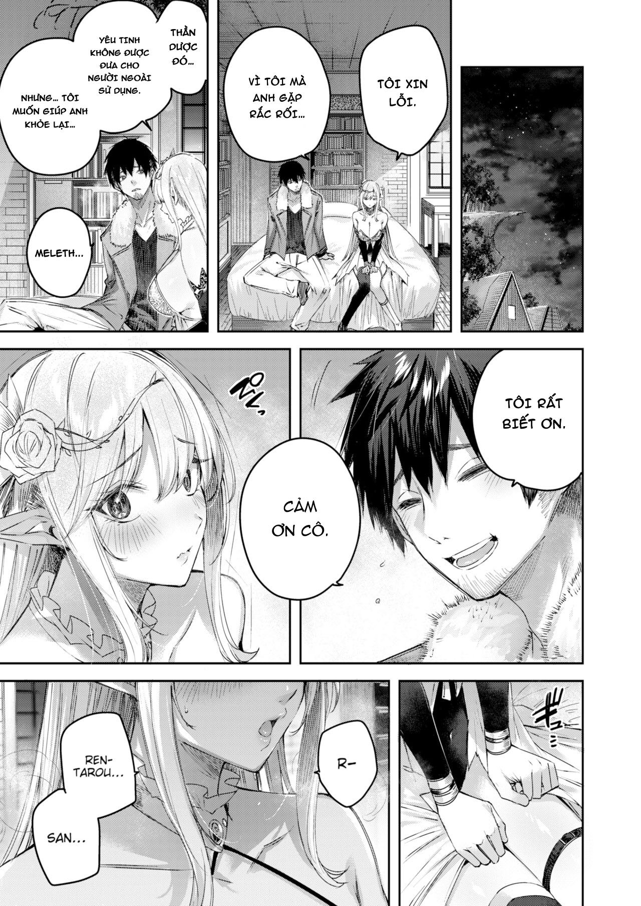 Đọc truyện hentai Anh chàng thợ săn và cô yêu tinh may mắn - Chap 2