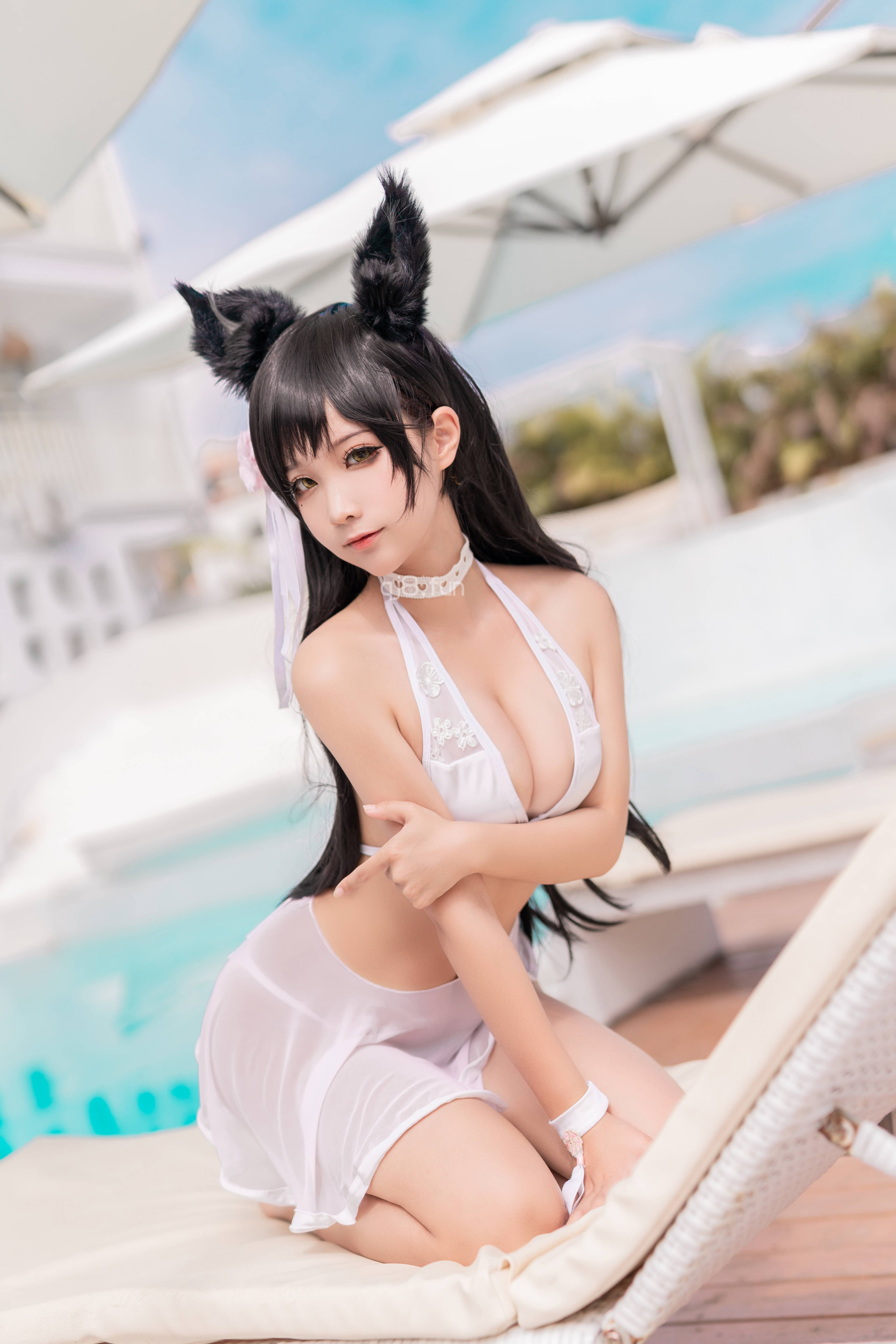 Đọc truyện hentai Tuyển tập Albums siêu phẩm Cosplay - Chap 1334 - Stupid Momo - Atago Inu Swimsuit