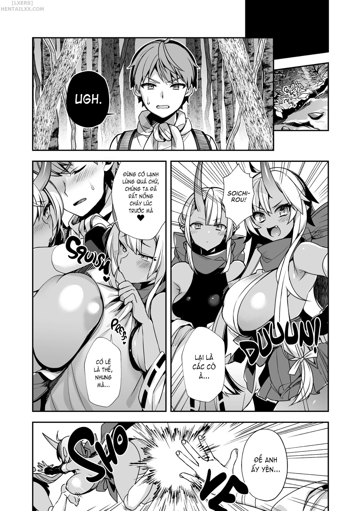 Đọc truyện hentai Hitonarazaru Oyomesama (Trọn bộ) - Chap 7: Mating with Oni ~Rapecovery~