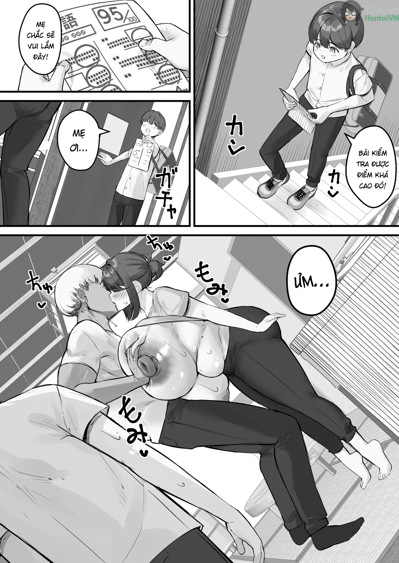 Đọc truyện hentai (Kuchi VE) Chara Otoko ni Netorareru Tare Deka Onba san 1 - Oneshot