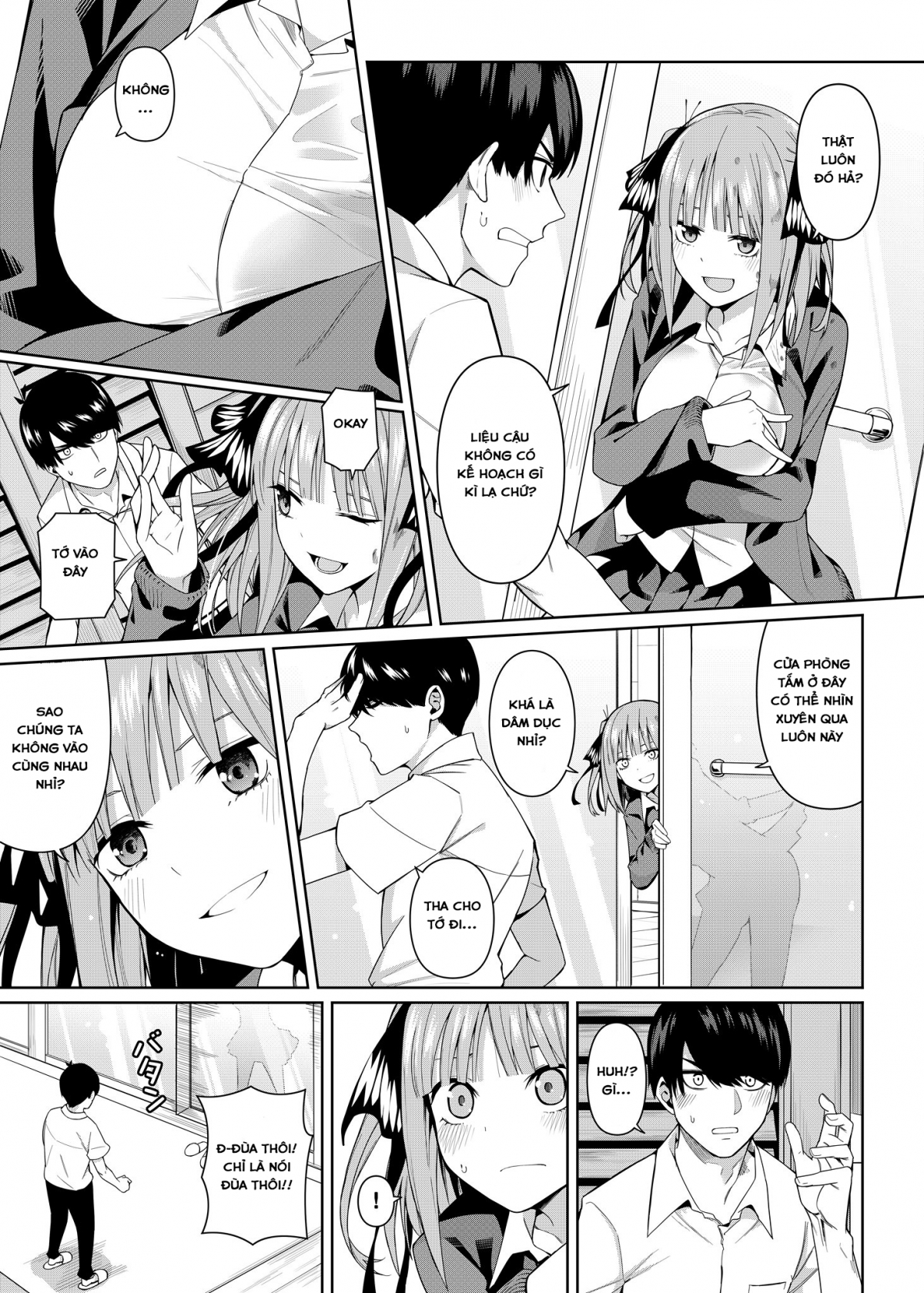 Đọc truyện hentai Nibun no Yuudou (Gotoubun no Hanayome) - Oneshot