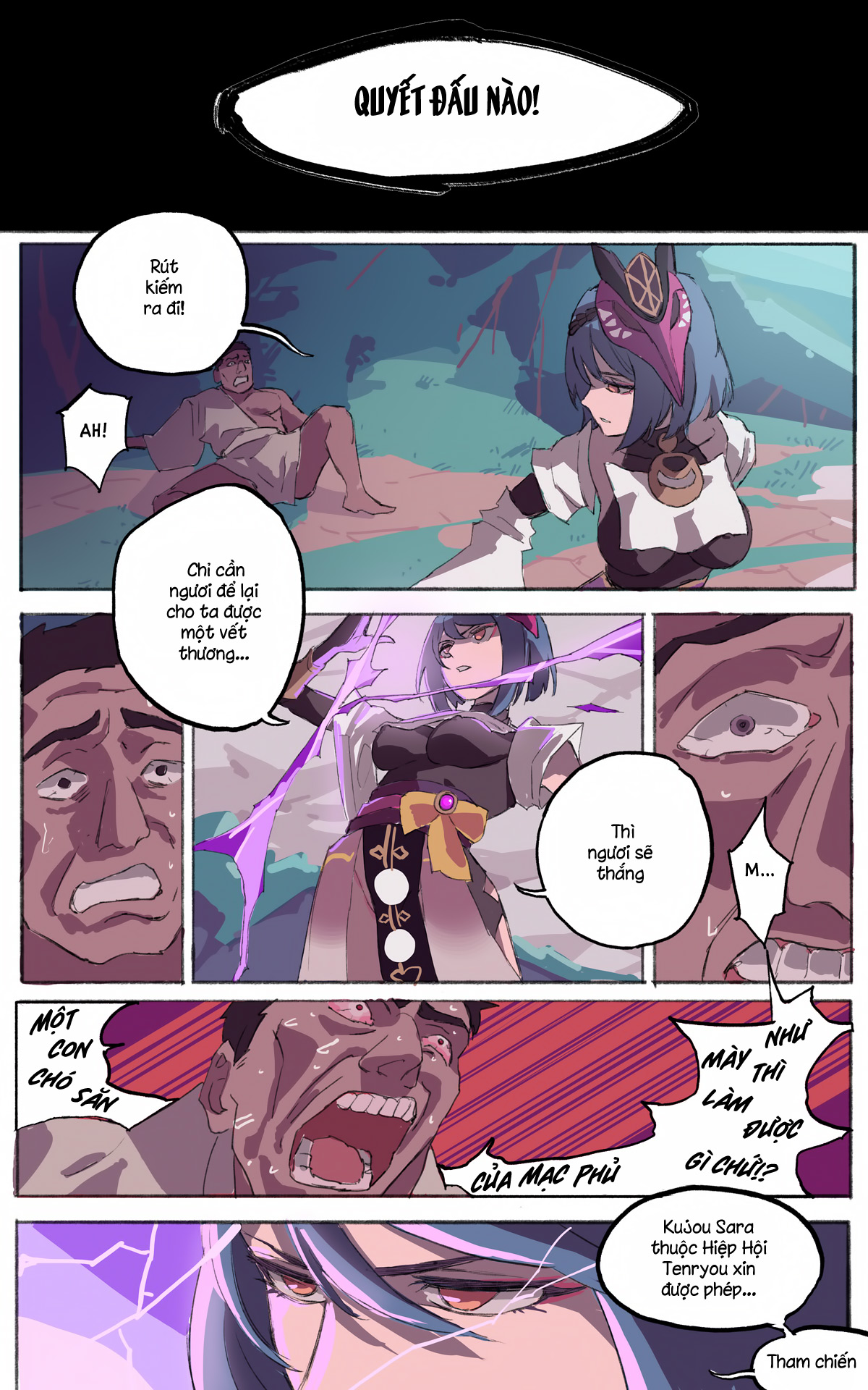 Đọc truyện hentai Genshin Impact - Kujou Sara Sa Ngã - Oneshot