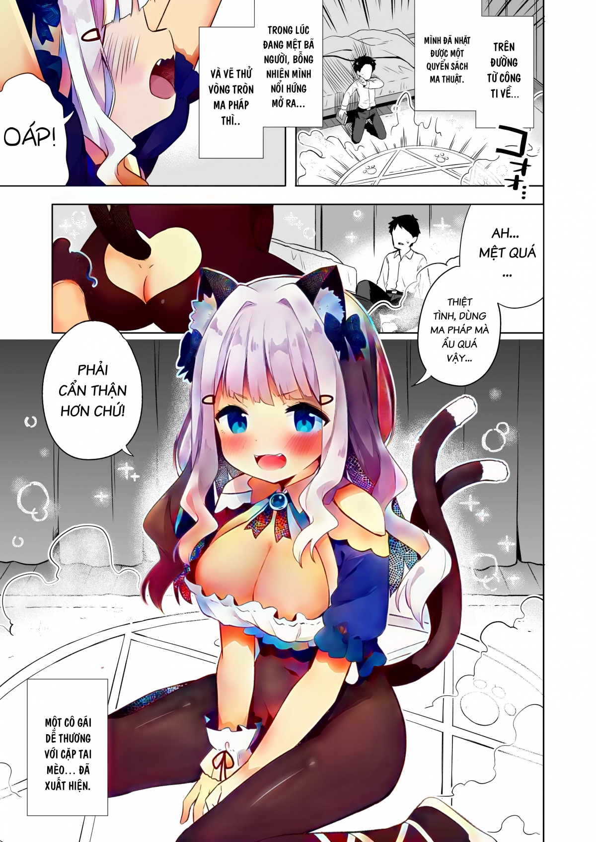 Đọc truyện hentai Hirotta Madousho de Chinmai Nekomimi-chan to Ecchi Dekiru Hon - Oneshot nứng
