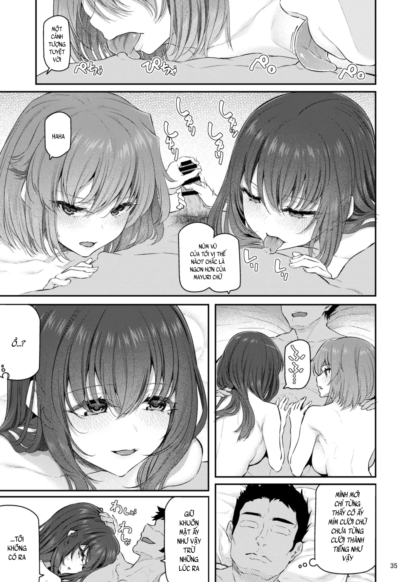 Đọc truyện hentai Phục vụ của 3 nữ sinh đóng phim segg - Chap 2