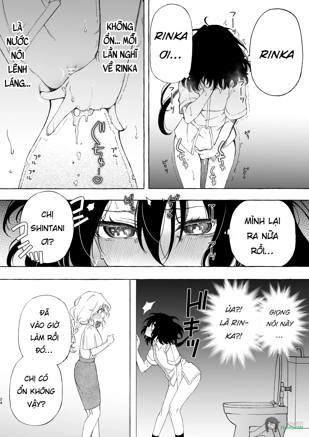 Đọc truyện hentai Mimi de Koishita Douryou ~OnaSuppo Onsei Otaku Onna ga Douryou no Koe ni Hannou Shite Ikimakuri~ - Oneshot