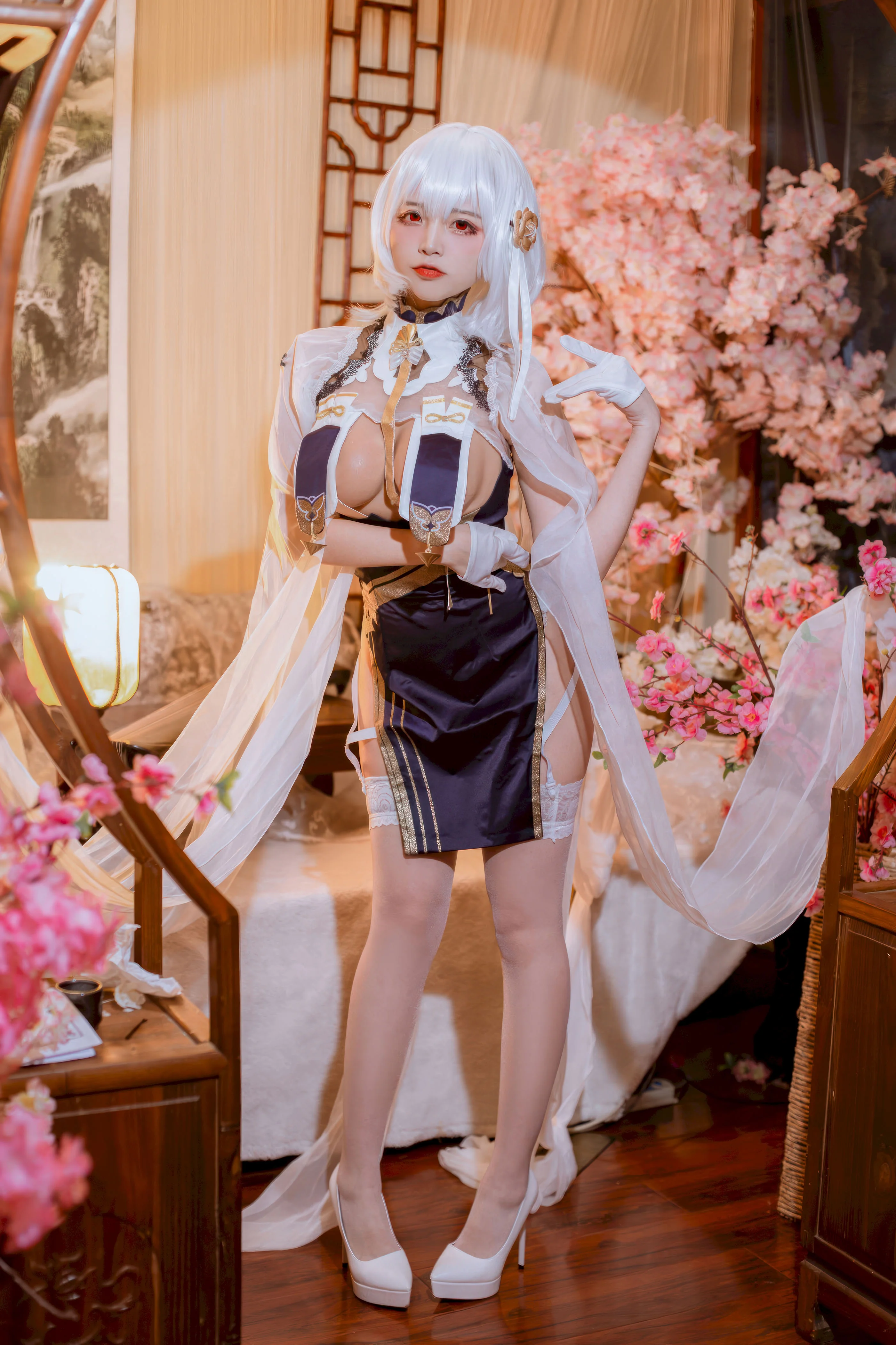 Đọc truyện hentai Tuyển tập Albums siêu phẩm Cosplay - Chap 1313 - Second Lieutenant Nisa - Azur Lane Sirius Cheongsam