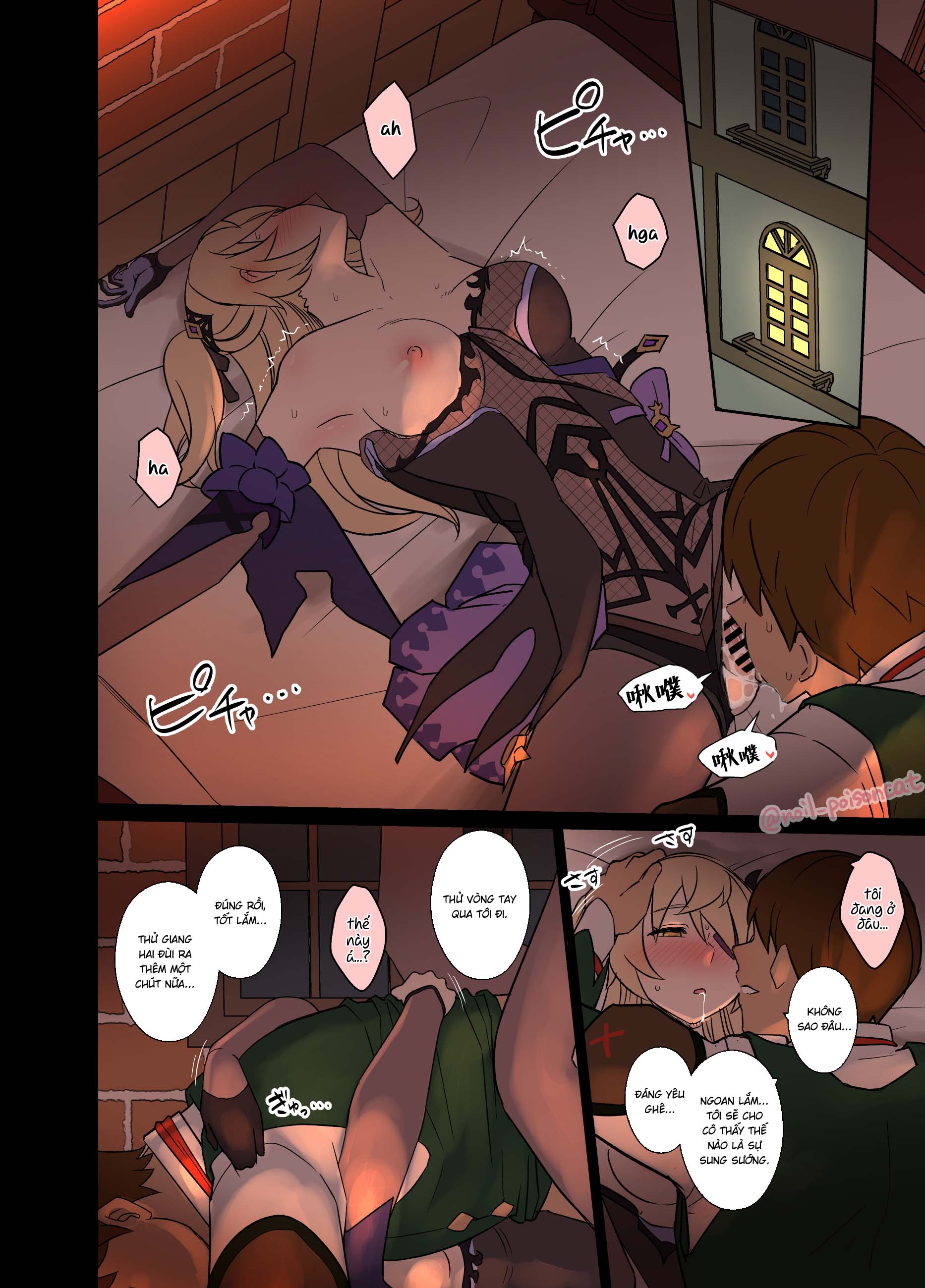 Đọc truyện hentai Câu chuyện về Fischl say xỉn làm chuyện xấu - Chạy đâu con sâu