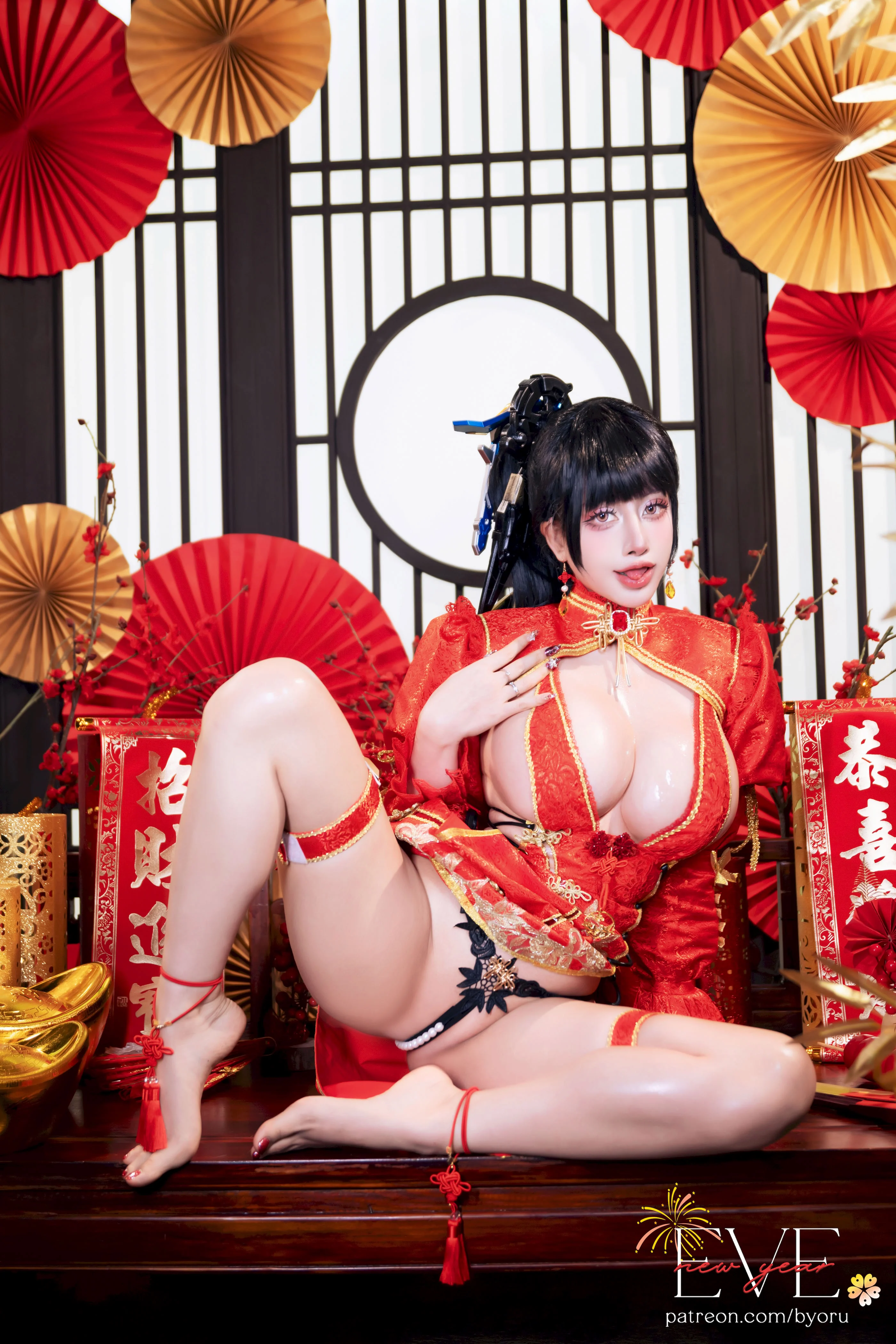 Đọc truyện hentai Tuyển tập Albums siêu phẩm Cosplay - Chap 1391 - Byoru - Eve New Year Qipao