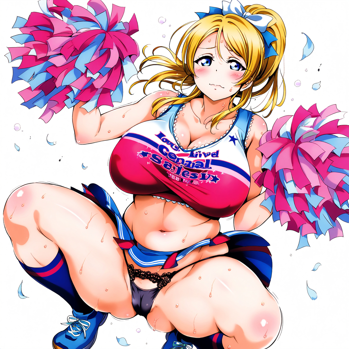 Đọc truyện hentai Tuyển tập Albums Art hentai - Chap 302 - Panty shot cheerleader Ayase Eli