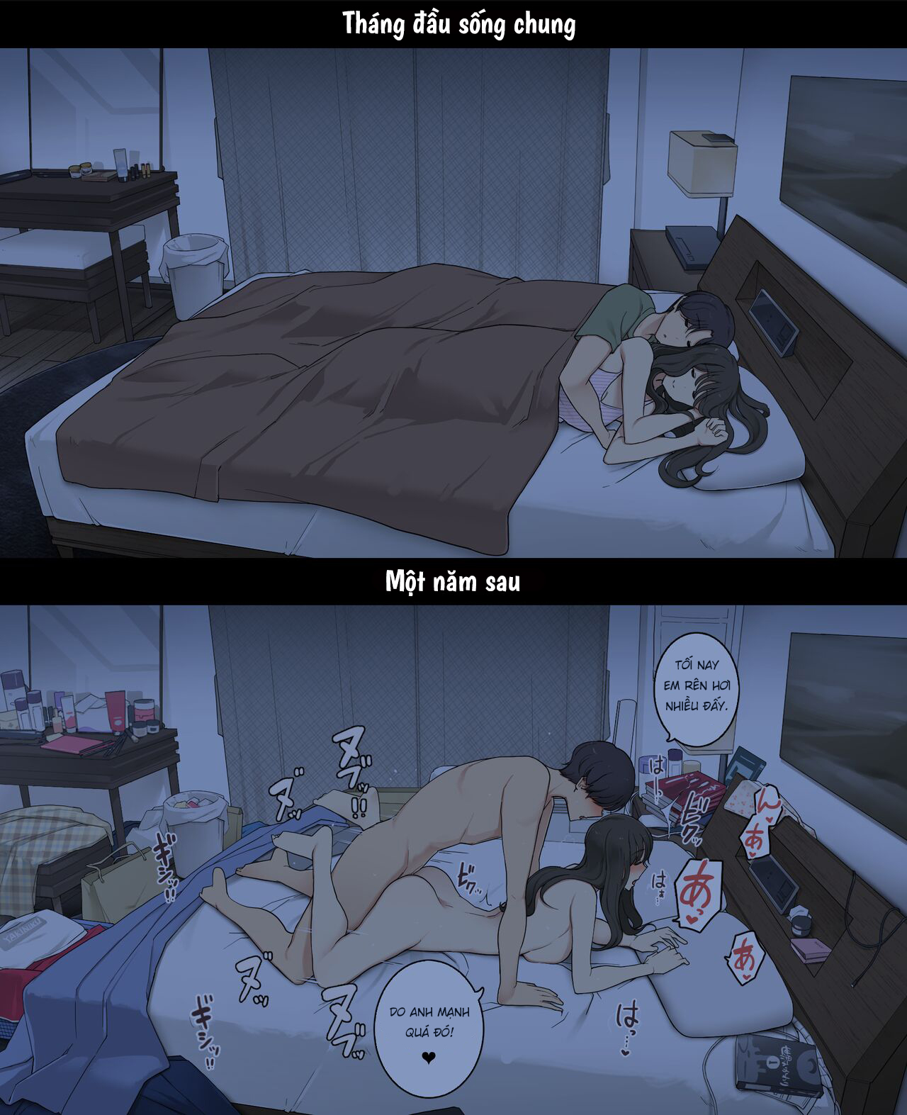 Đọc truyện hentai Cuộc sống thường nhật của một cặp đôi: Tháng đầu sống chung và một năm sau - Oneshot