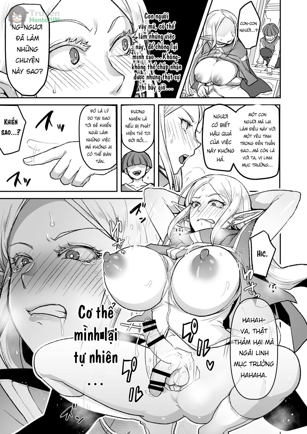 Đọc truyện hentai Warui Erufu o mahou de shimeru ni shite kaishin sa seru hanashi - Oneshot