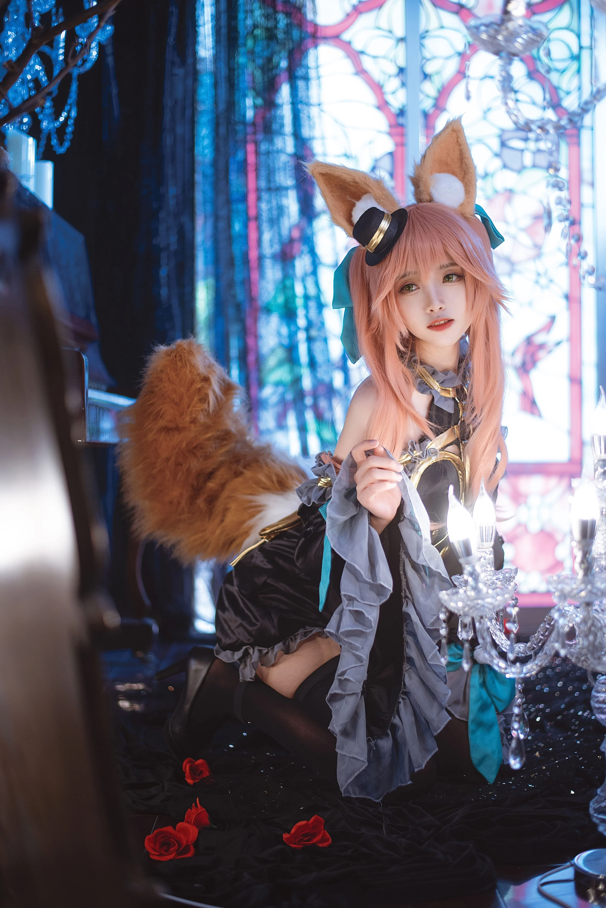 Đọc truyện hentai Tuyển tập Albums siêu phẩm Cosplay - Chap 499 - Big Curls and Small Curls - Tamamonomae is Black Magic Costume