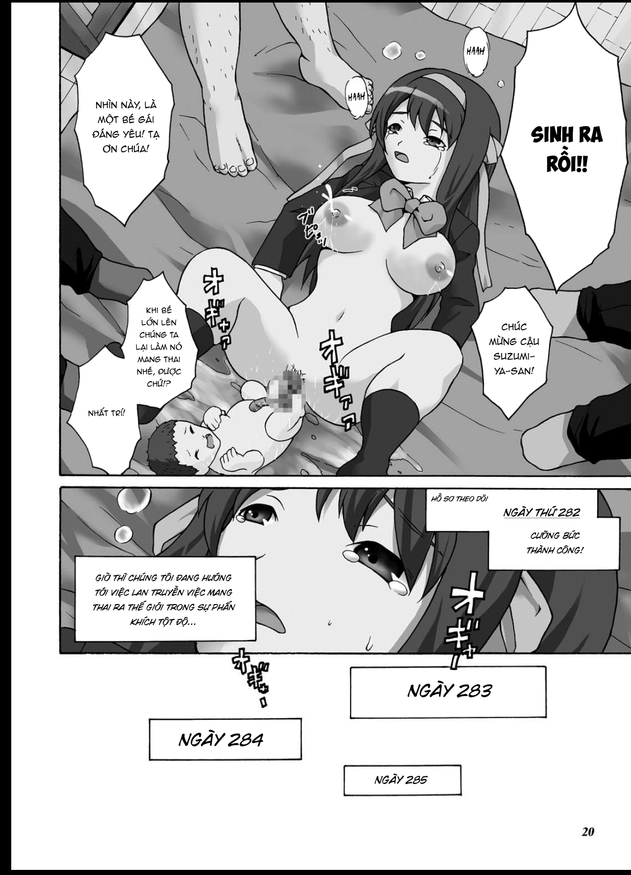 Đọc truyện hentai Tsuranuke! Suzumiya Haruhi Kyousei Shussan!! - Oneshot