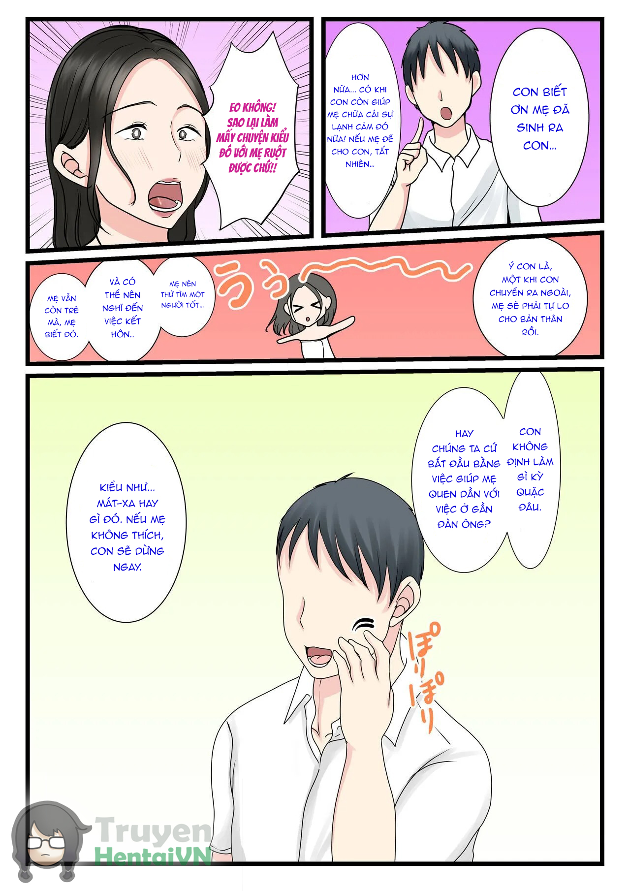 Đọc truyện hentai Shojo no Haha wa Musuko ni Dakarete Ko o Haramu - Oneshot