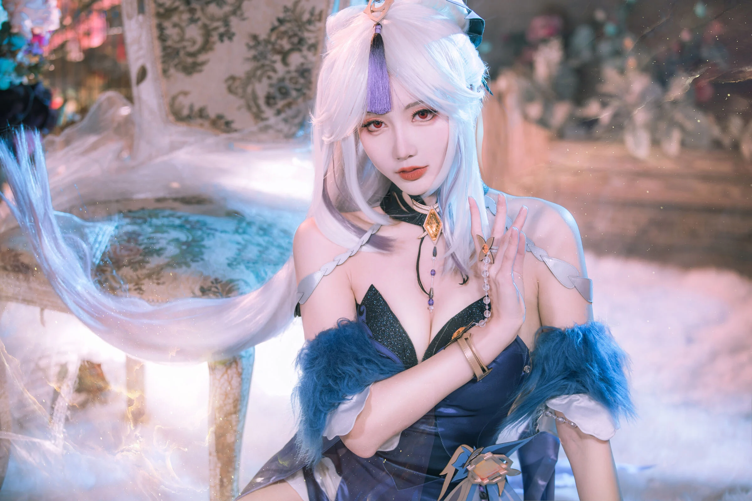 Đọc truyện hentai Tuyển tập Albums siêu phẩm Cosplay - Chap 376 - KisaragiAsh - Váy dạ hội hoa lan Ningguang