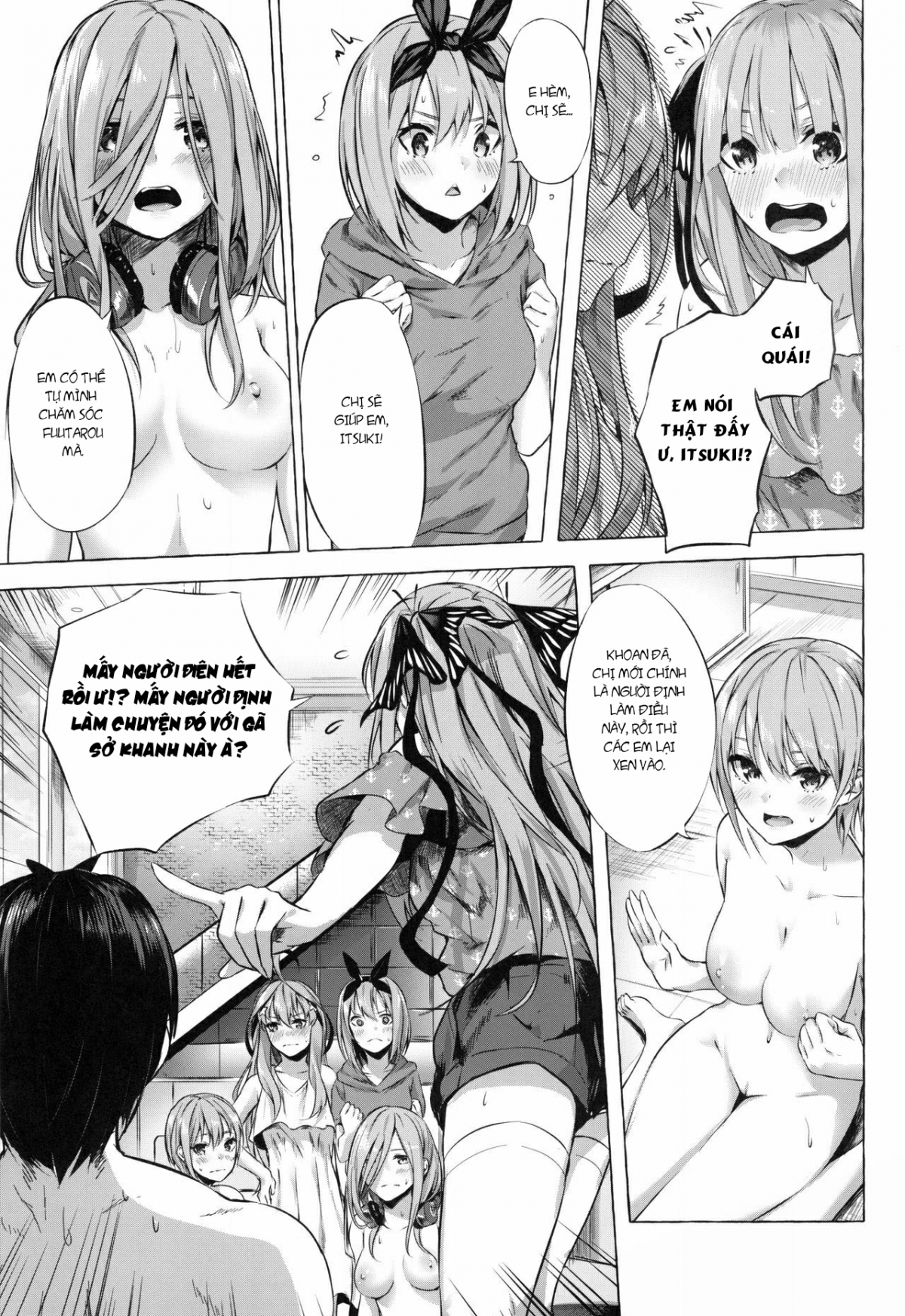 Đọc truyện hentai Giấc Mộng Vàng Với Chị Em Sinh Năm (Gotoubun no Hanayome) - Phần 1	- Giấc Mộng Vàng Với Chị Em Sinh Năm (Gotoubun no Hanayome)