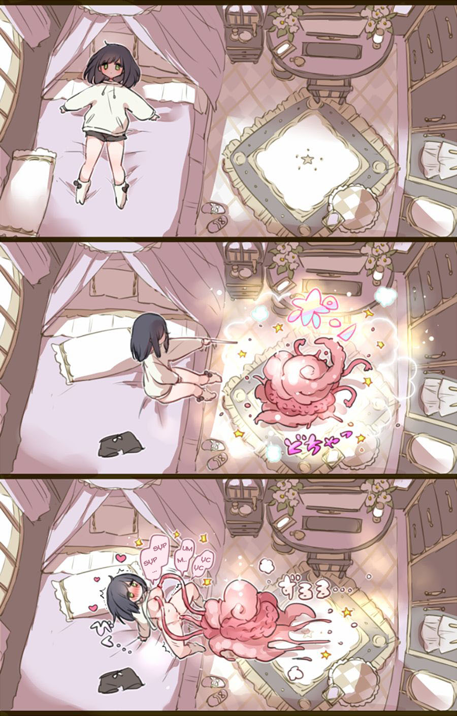 Đọc truyện hentai Ouchi de Yaru Koto Nai node Shokushu Shoukan Shite Ecchi ni Fukeru Mahou Shoujo - Oneshot