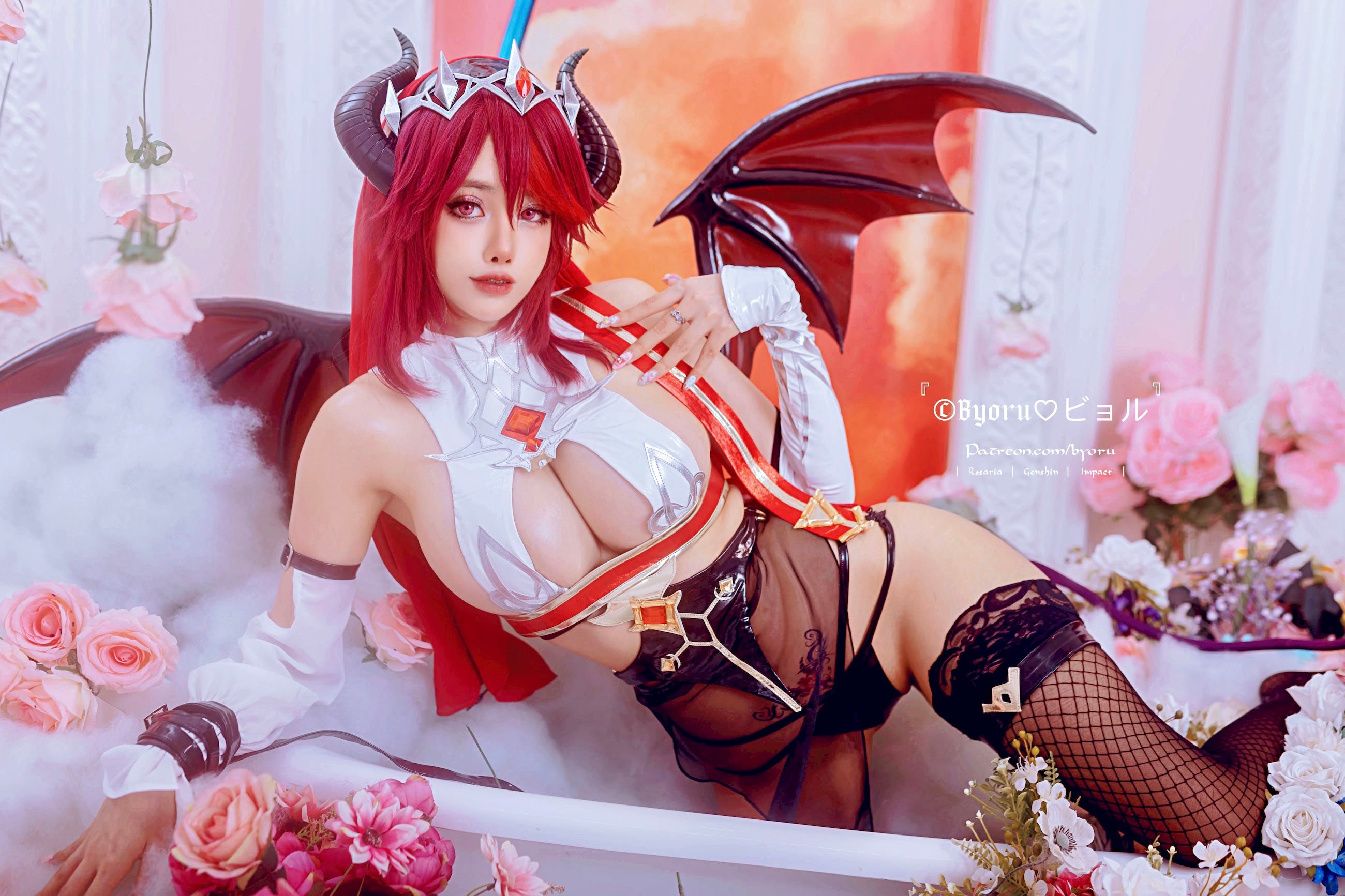 Đọc truyện hentai Tuyển tập Albums siêu phẩm Cosplay - Chap 1215 - Byoru - Rosaria Succubus (Genshin Impact)