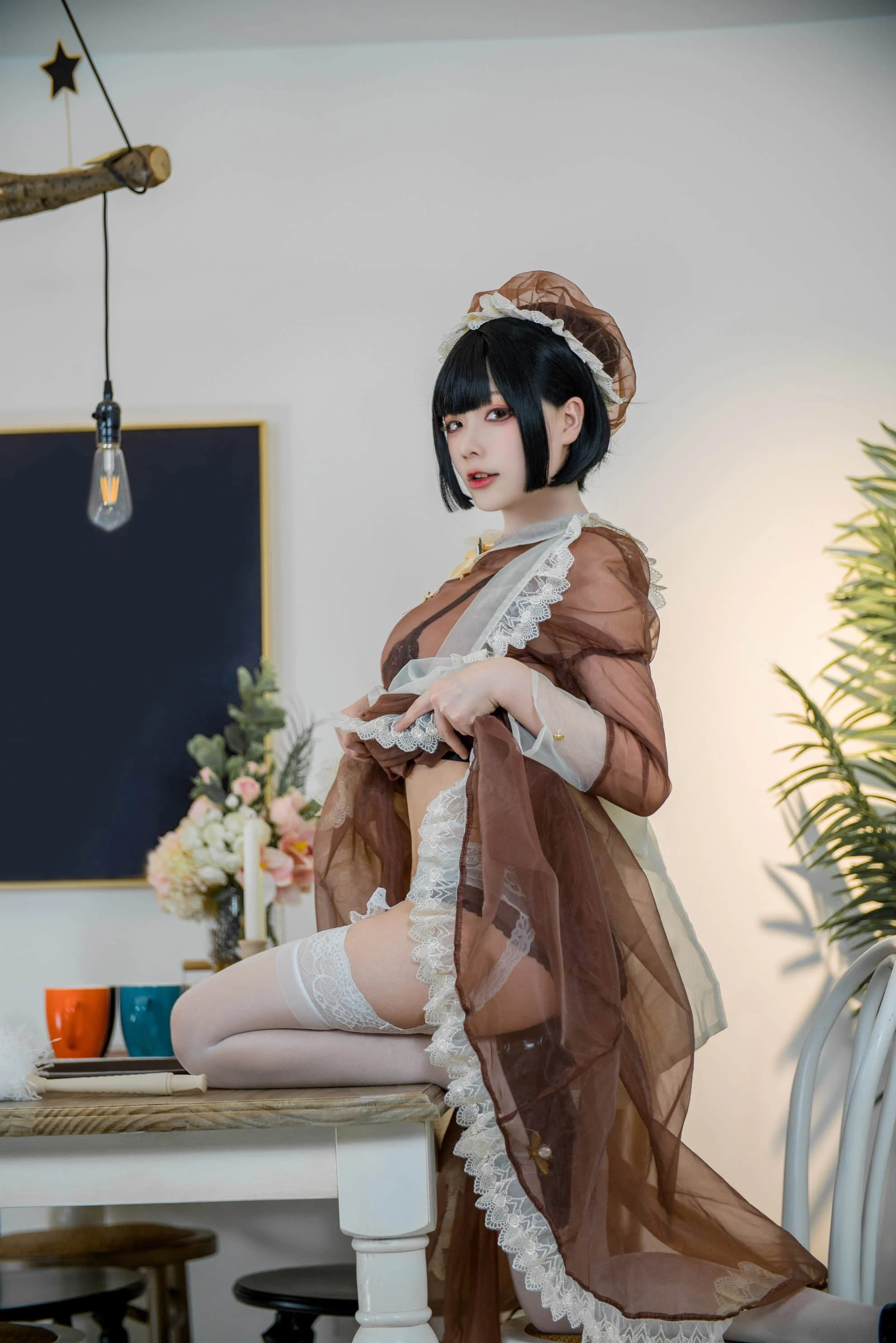 Đọc truyện hentai Tuyển tập Albums siêu phẩm Cosplay - Chap 846 - Cheese Wii - Brown Transparent Maid