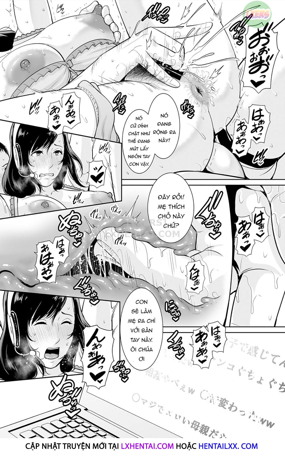 Đọc truyện hentai Haha wa Yoru ni Saku Single Mother no Haishin Kiroku - Oneshot