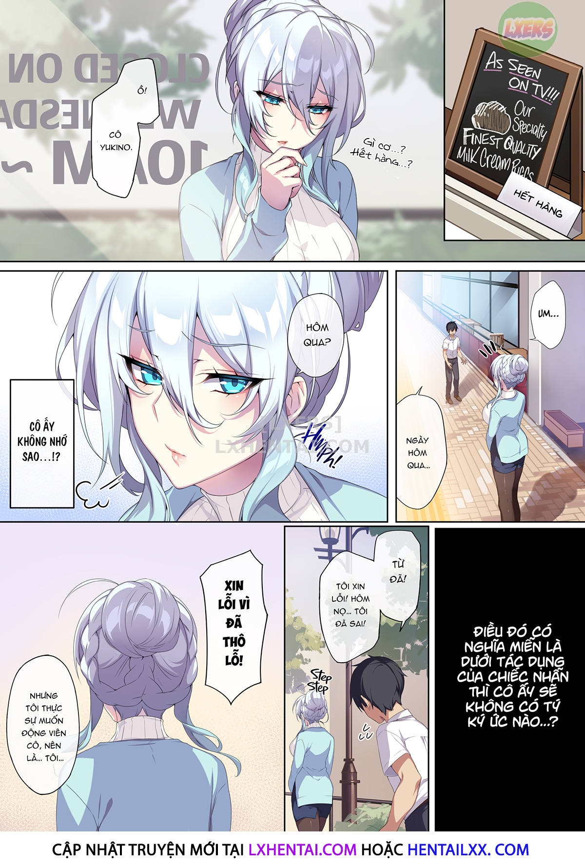 Đọc truyện hentai Hitozukiai Ga Nigate Na Miboujin No Yukionna-San To Noroi No Yubiwa - Oneshot - Không che