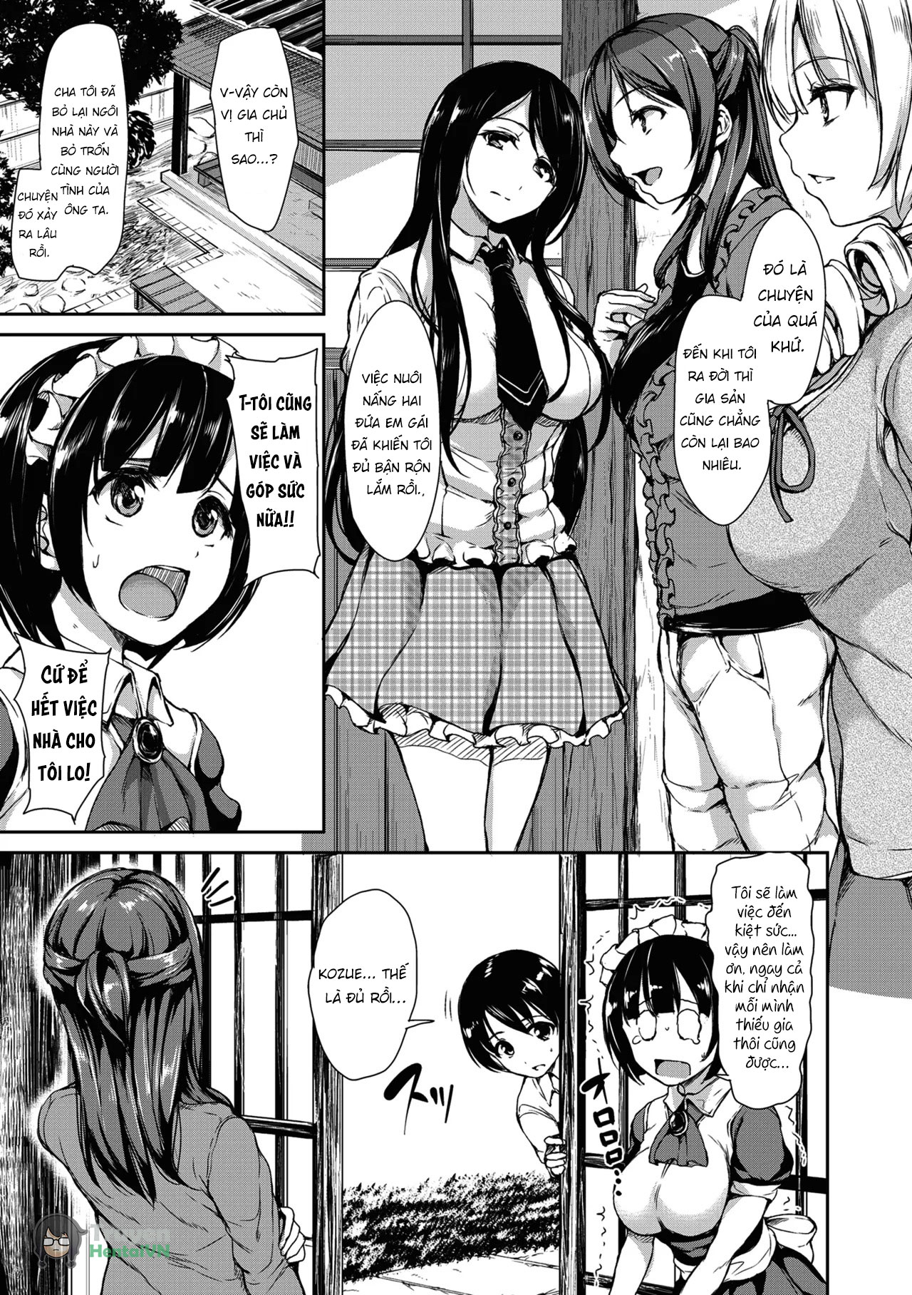 Đọc truyện hentai At Home Harem Fudeoro Sisters - Chap 1