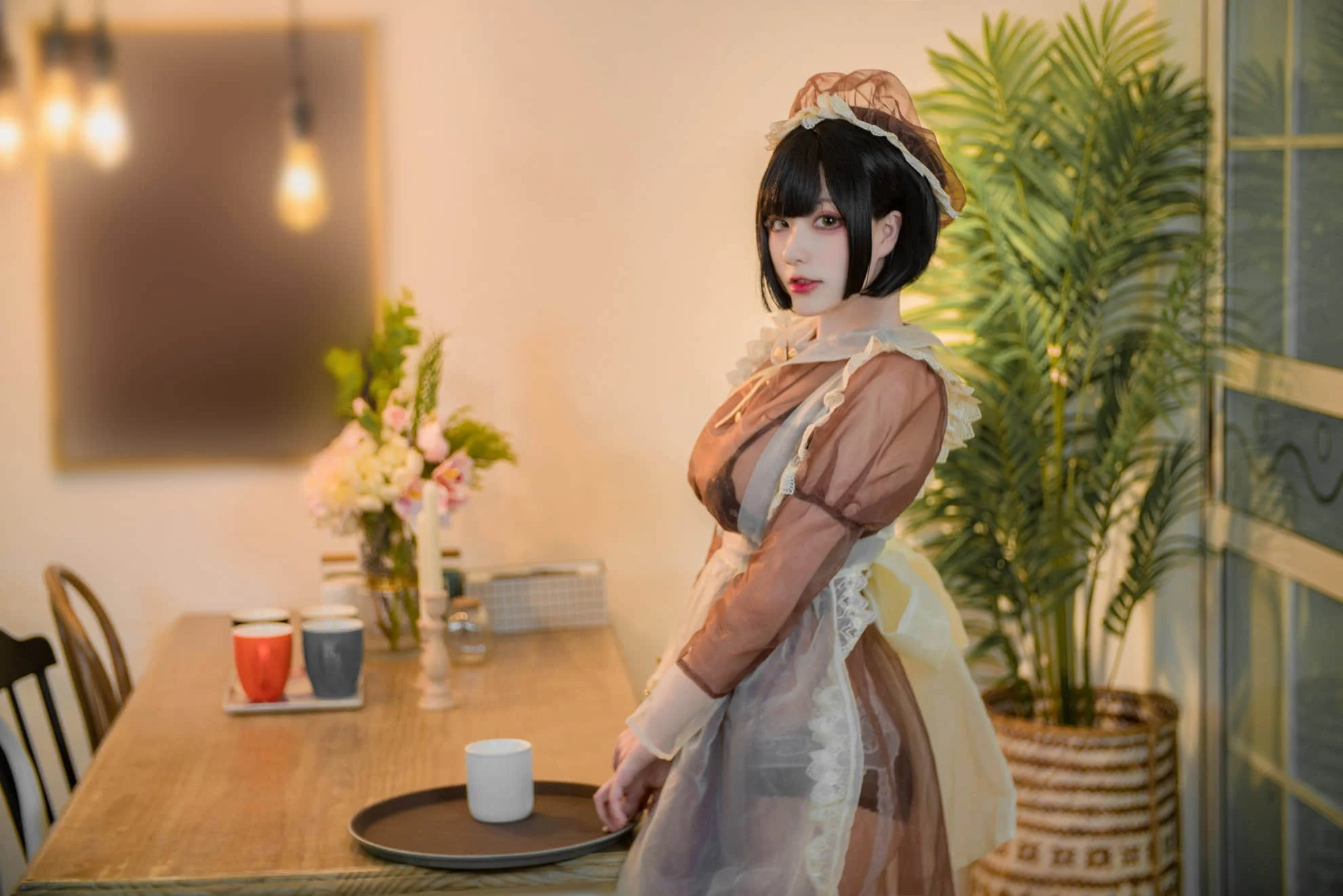Đọc truyện hentai Tuyển tập Albums siêu phẩm Cosplay - Chap 846 - Cheese Wii - Brown Transparent Maid