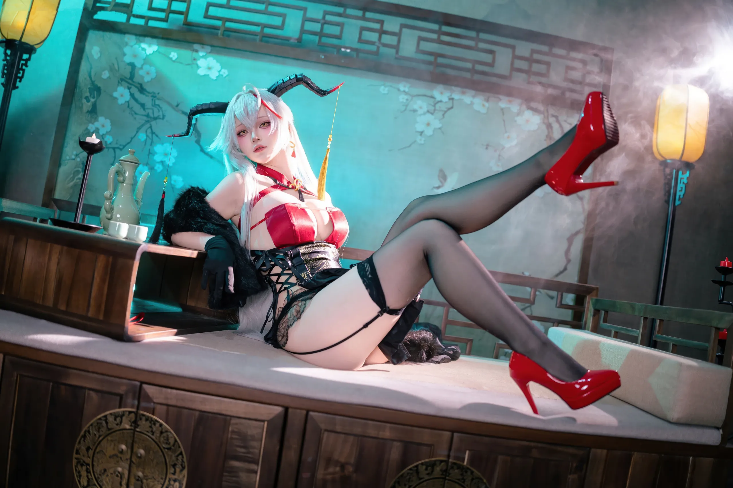 Đọc truyện hentai Tuyển tập Albums siêu phẩm Cosplay - Chap 1125 - Yukako - Azur Lane Aegir Cheongsam