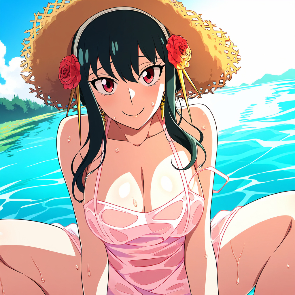 Đọc truyện hentai Tuyển tập Albums Art hentai - Chap 322 - Yor Forger AI illustration straw hat