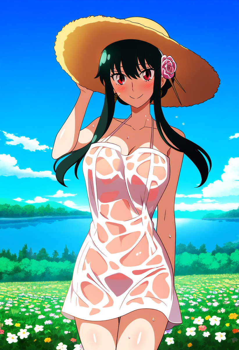 Đọc truyện hentai Tuyển tập Albums Art hentai - Chap 322 - Yor Forger AI illustration straw hat