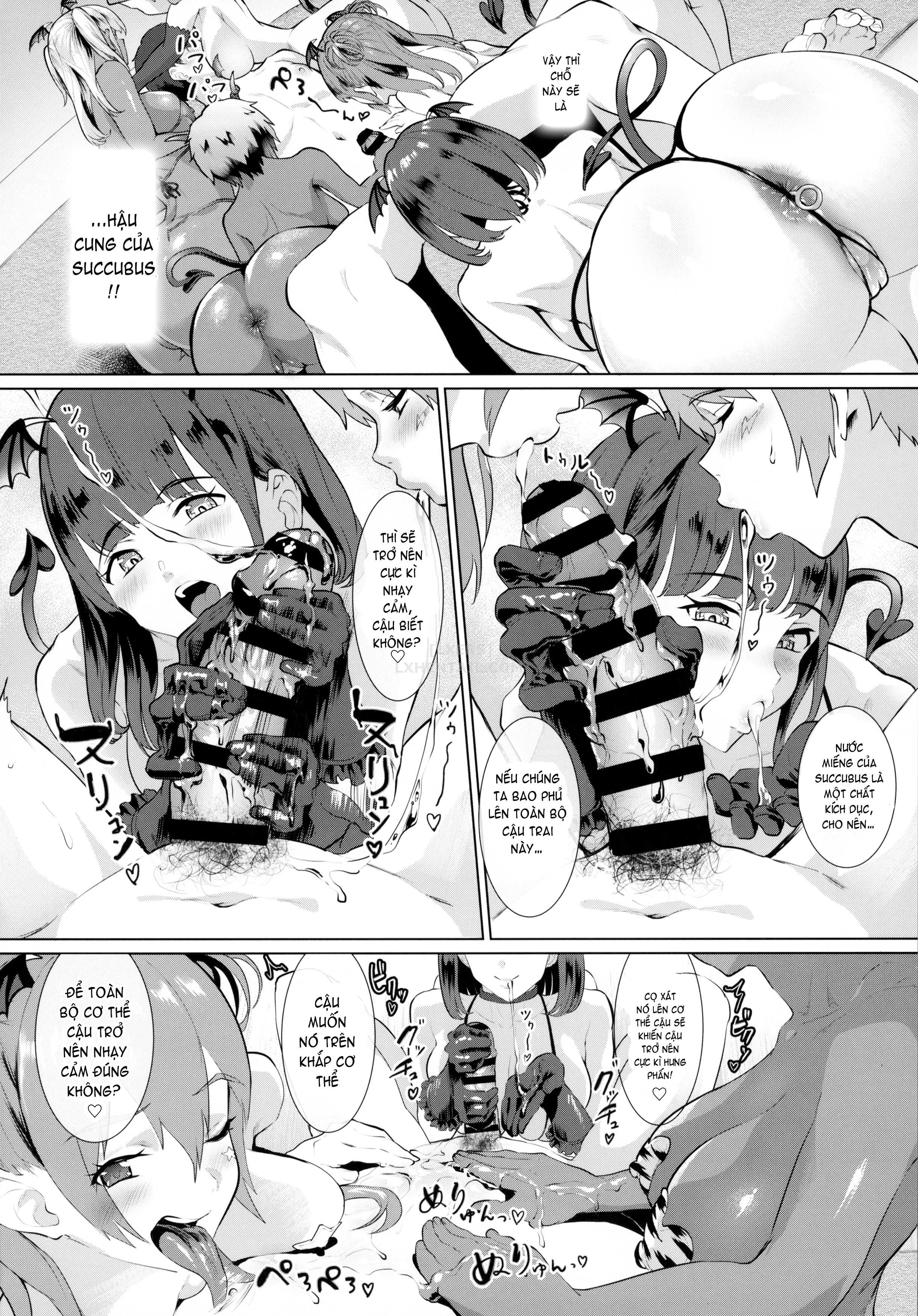 Đọc truyện hentai Succubus☆Delivery!! - Chap 3 - A Report On Being Milked In A Reverse-Delivery By A Succubus Harem