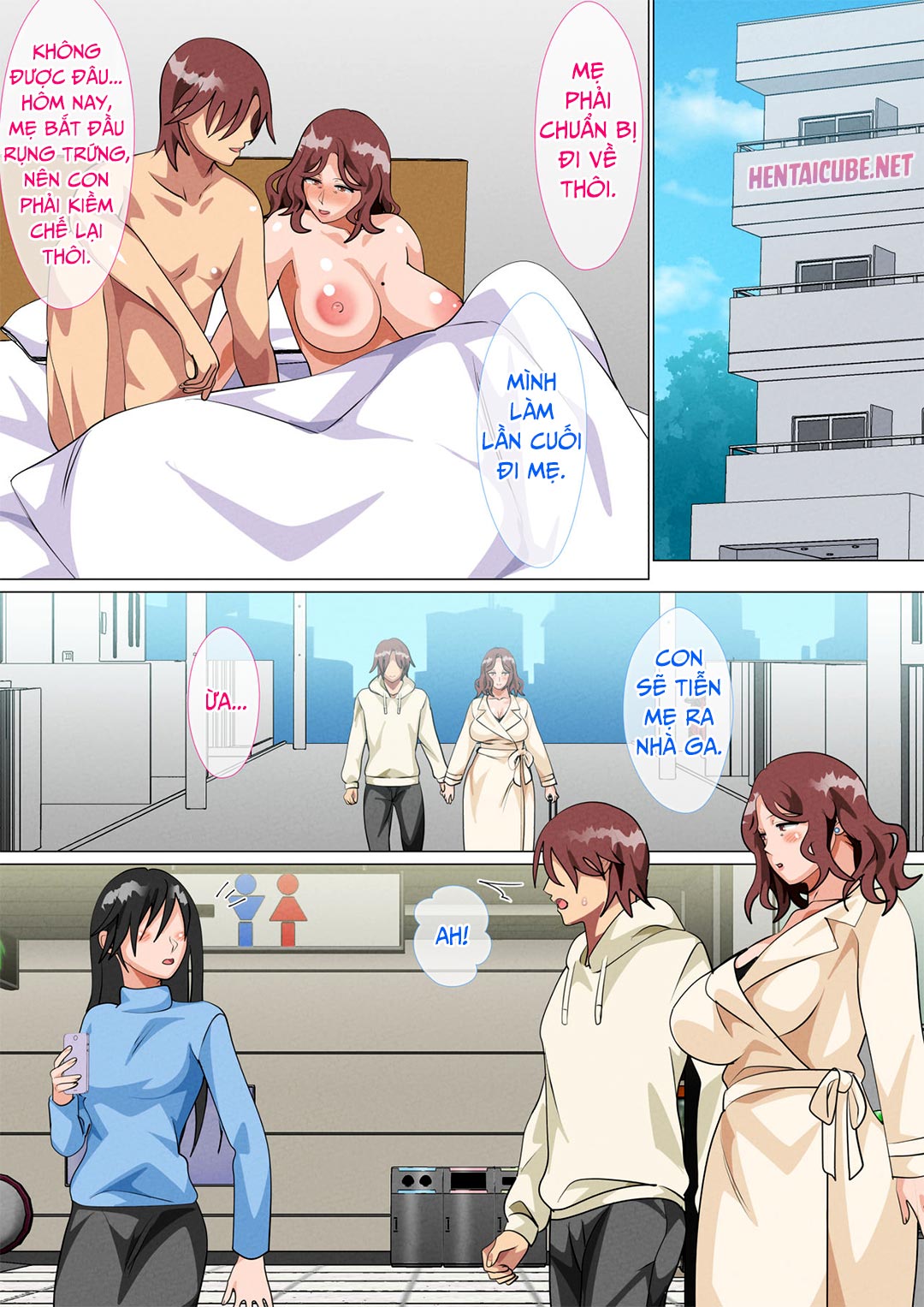 Đọc truyện hentai Mẹ ghé thăm con trai ở Tokyo - Chap 4