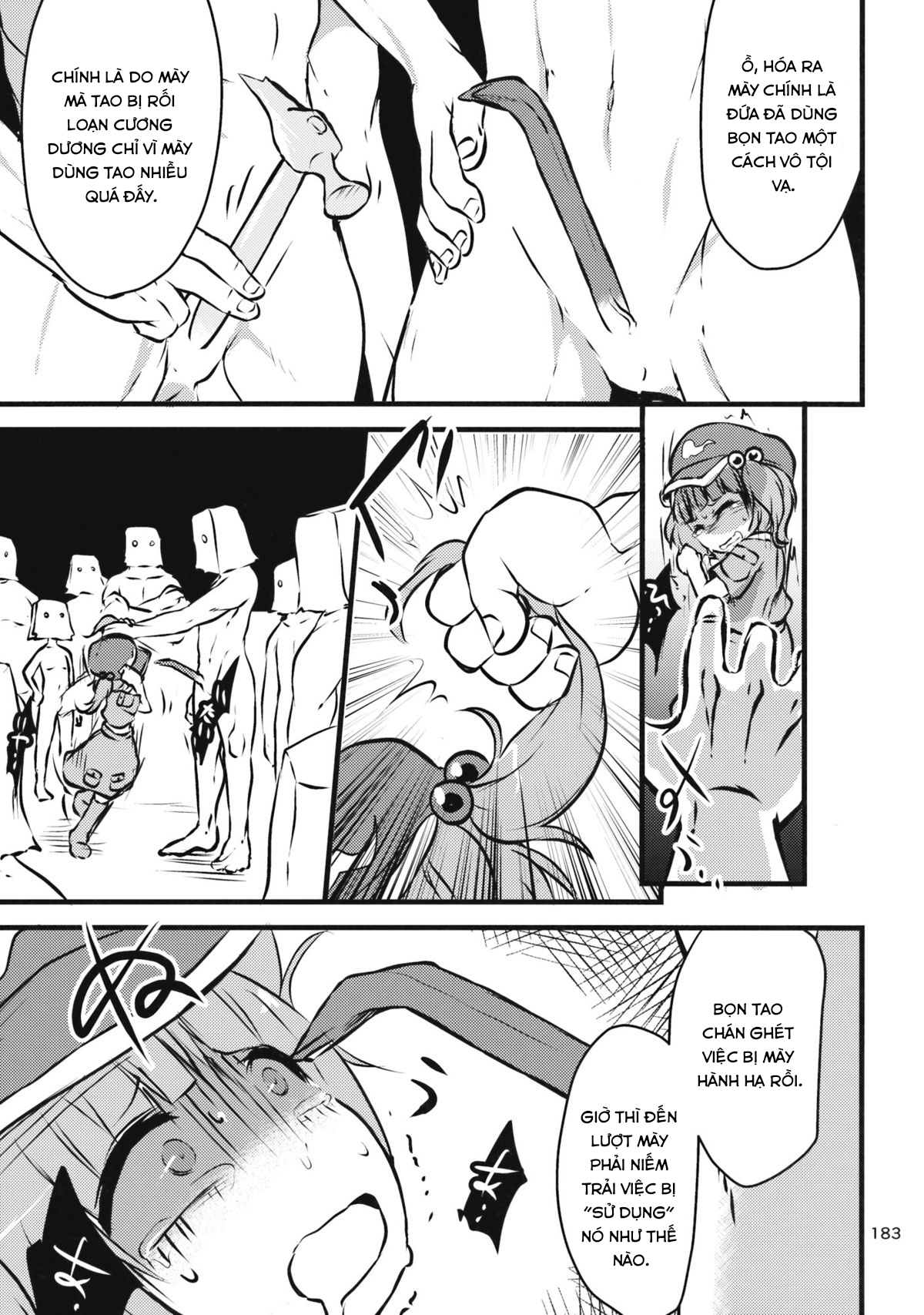 Đọc truyện hentai Tuyển tập guro ngắn( Touhou Project) - Nitori bị hội anh em đam mê dụng cụ ghé thăm