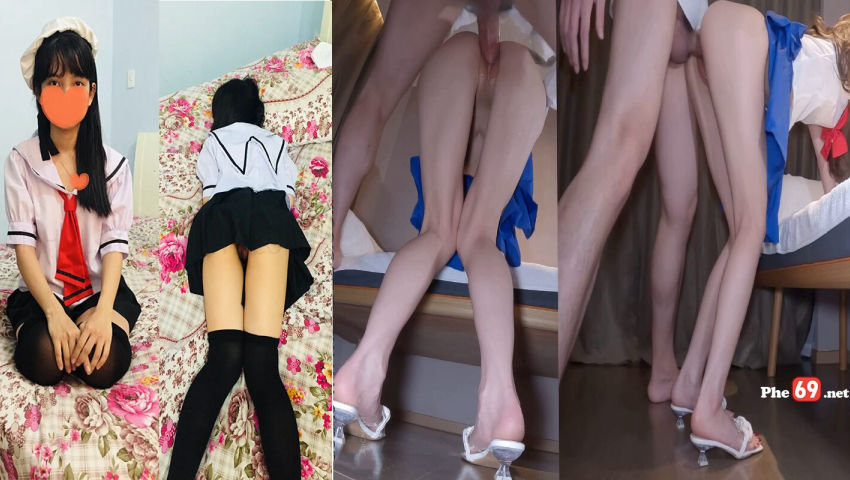 Series gấu sinh viên năm nhất - Em cosplay nữ sinh chiều người yêu cực ngon