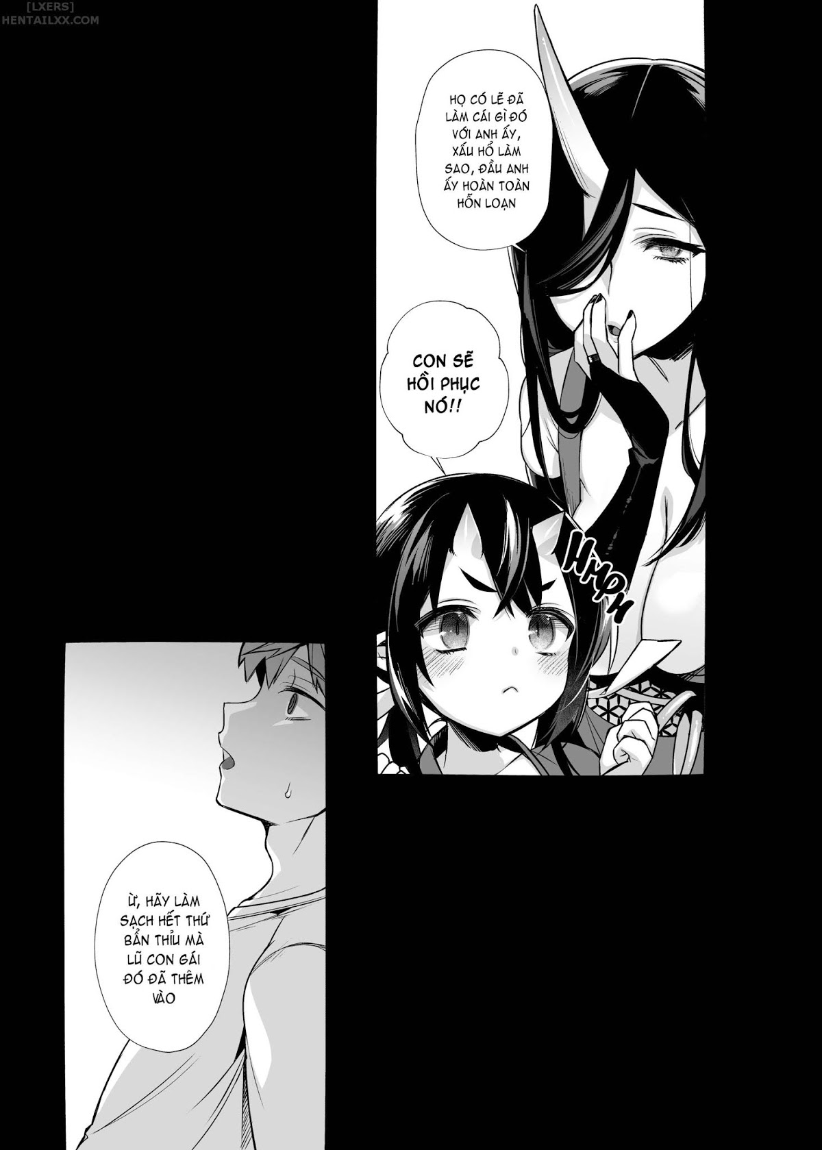 Đọc truyện hentai Hitonarazaru Oyomesama (Trọn bộ) - Chap 6: Mating with Oni - Sisters #2