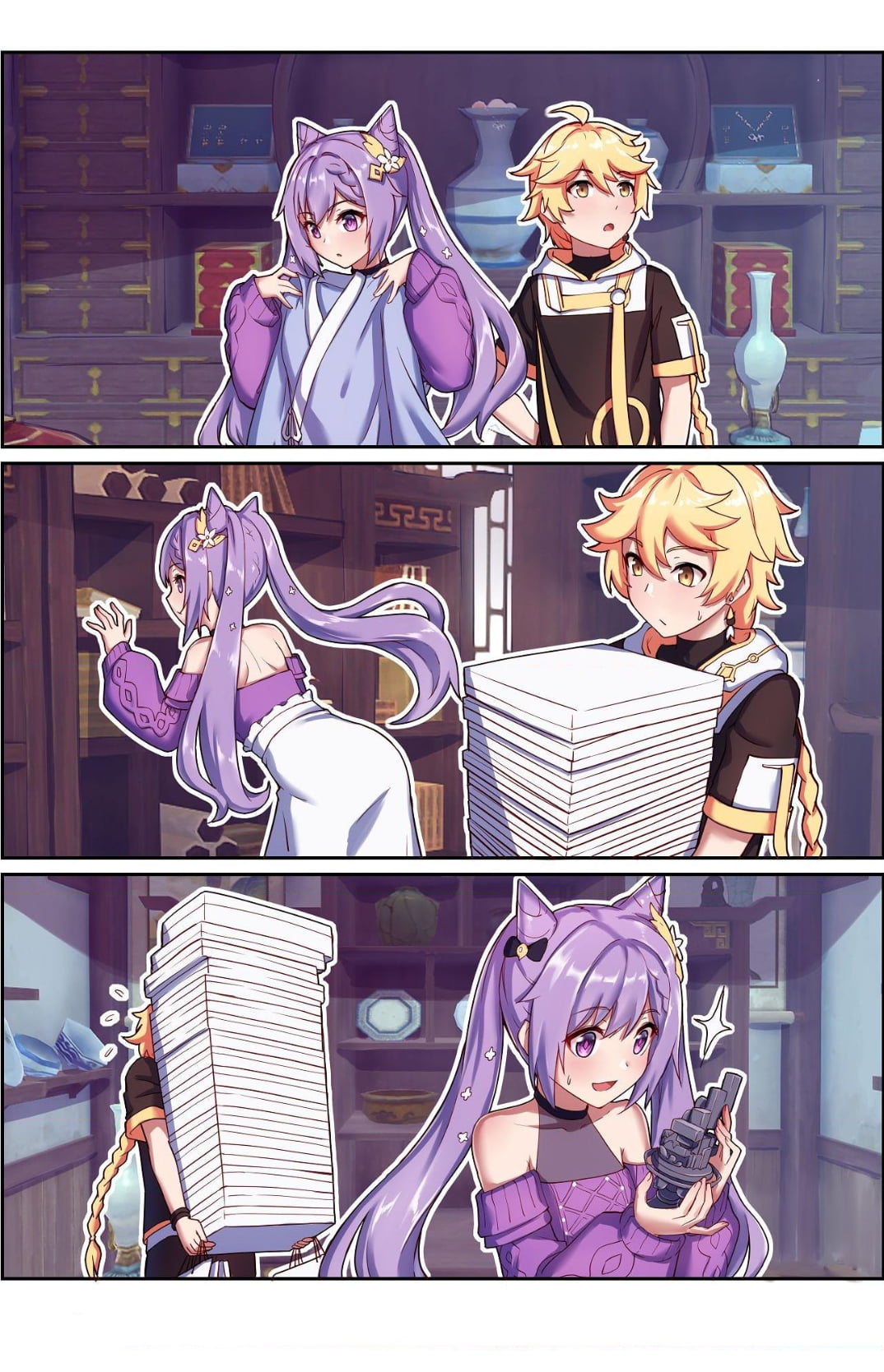 Đọc truyện hentai Keqing hẹn hò với Nhà Lữ Hành - Oneshot