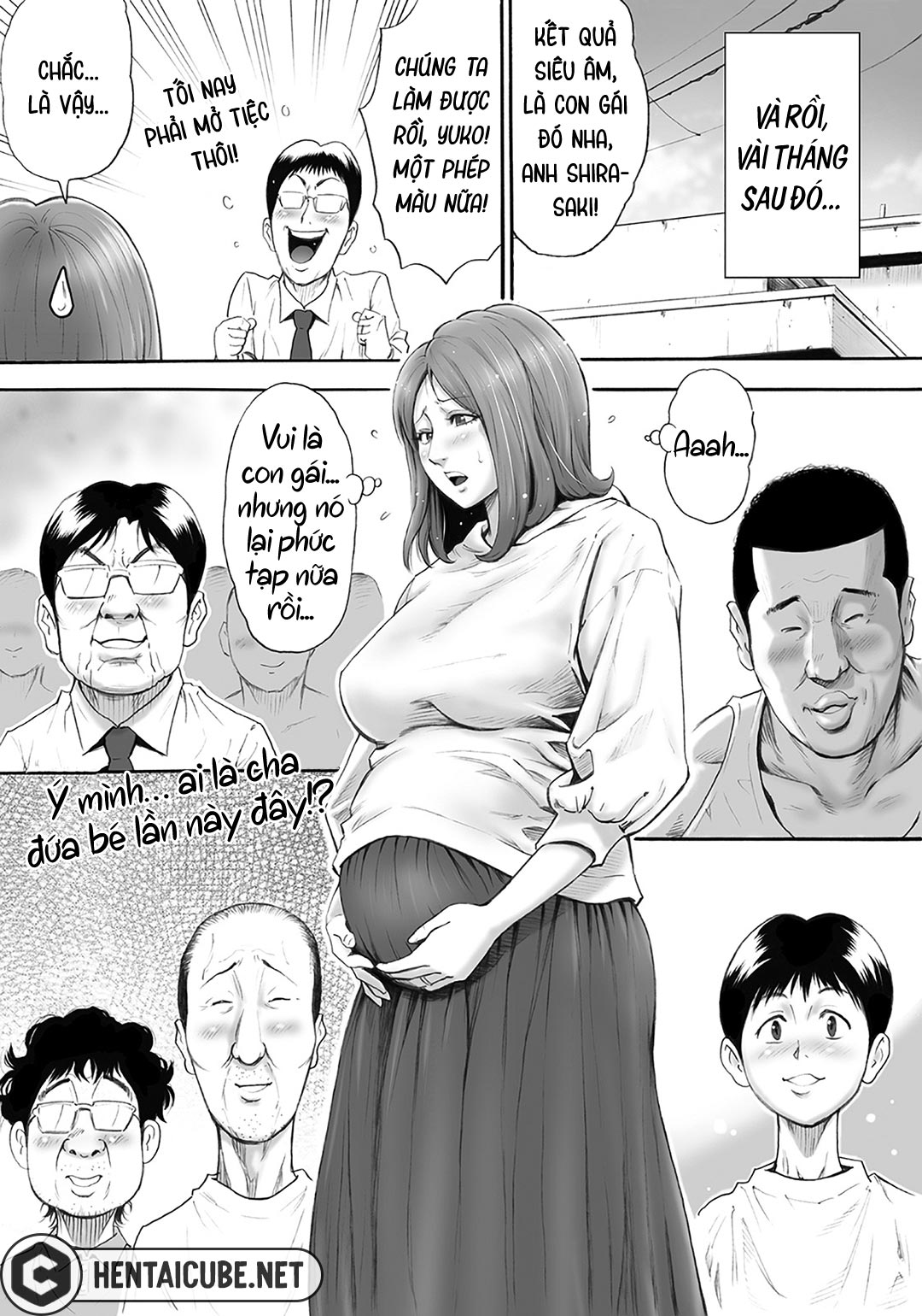 Đọc truyện hentai Toàn thị trấn giúp một người vợ có thai - Chap 2 - [END]