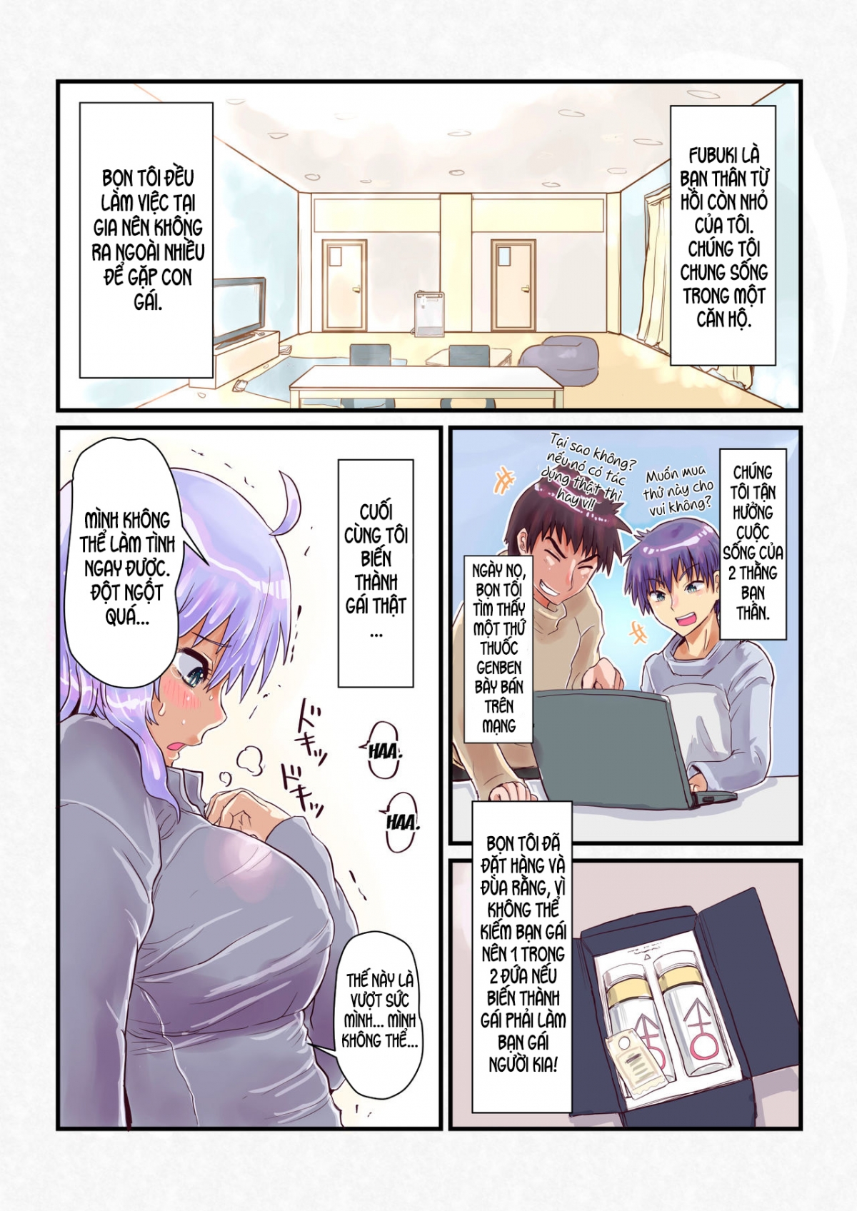 Đọc truyện hentai Bạn thơ ấu và thần dược biến đổi. - 1-shot